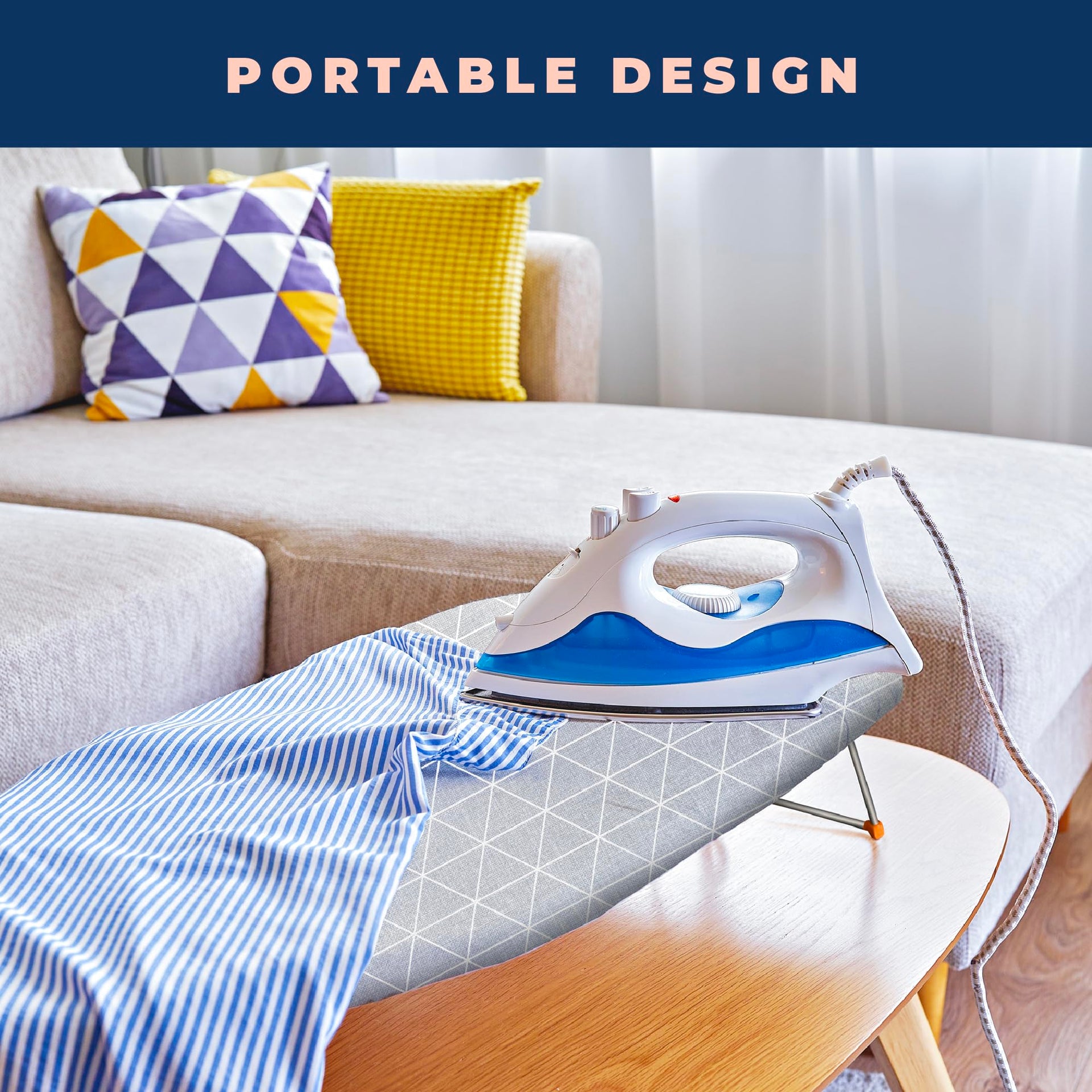 Tabletop Ironing Board with Folding Legs