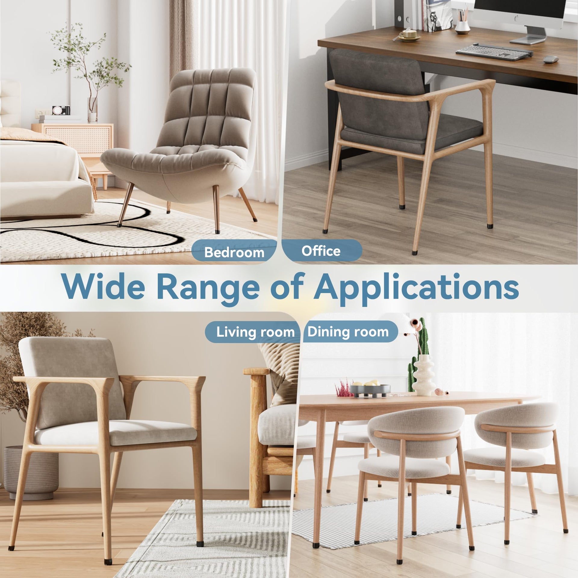 24PCS Silicone Chair Leg Floor Protectors for Hardwood Floors (24 Count)
