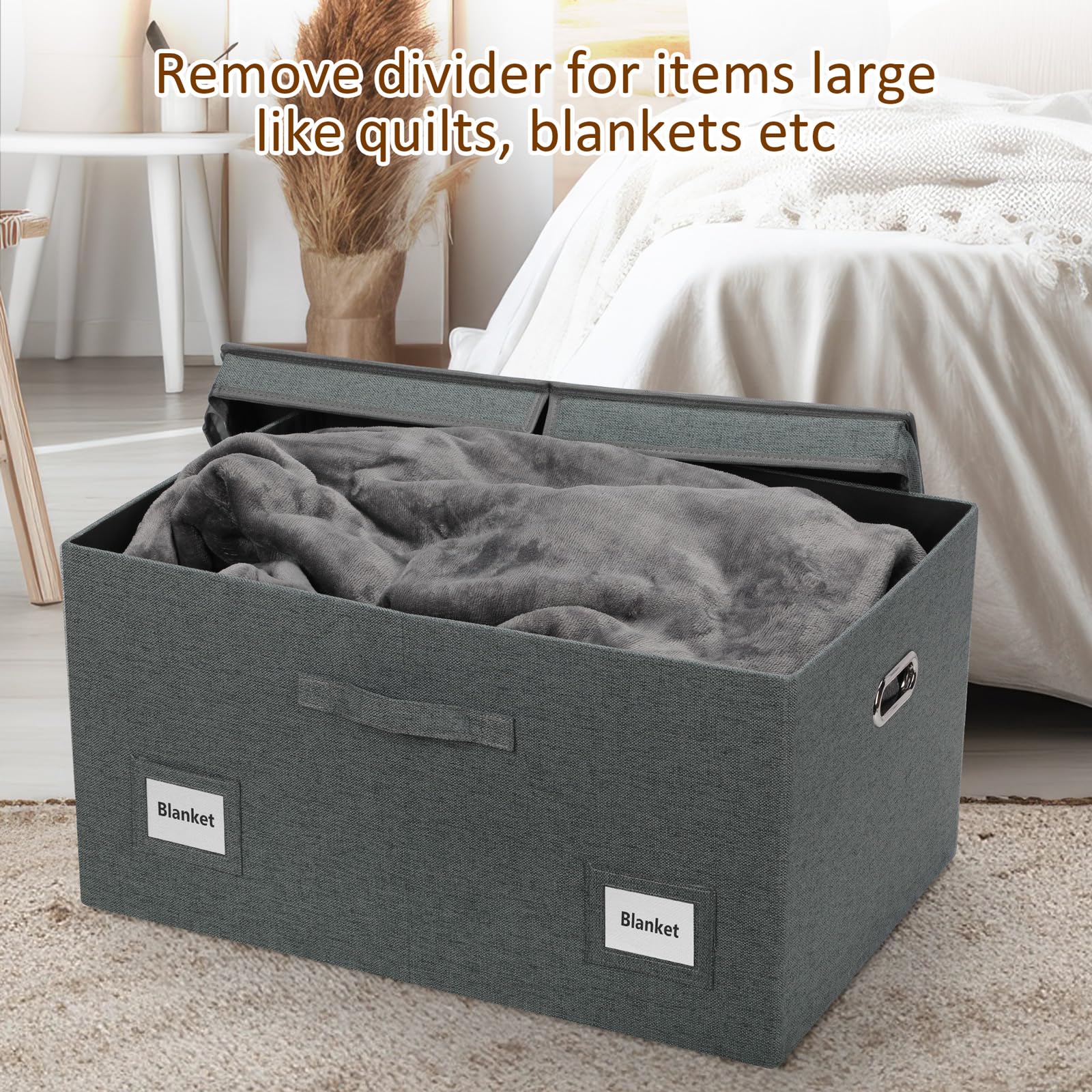 75 Quarts Extra Large Decorative Storage Bins with Lids (3 Count)