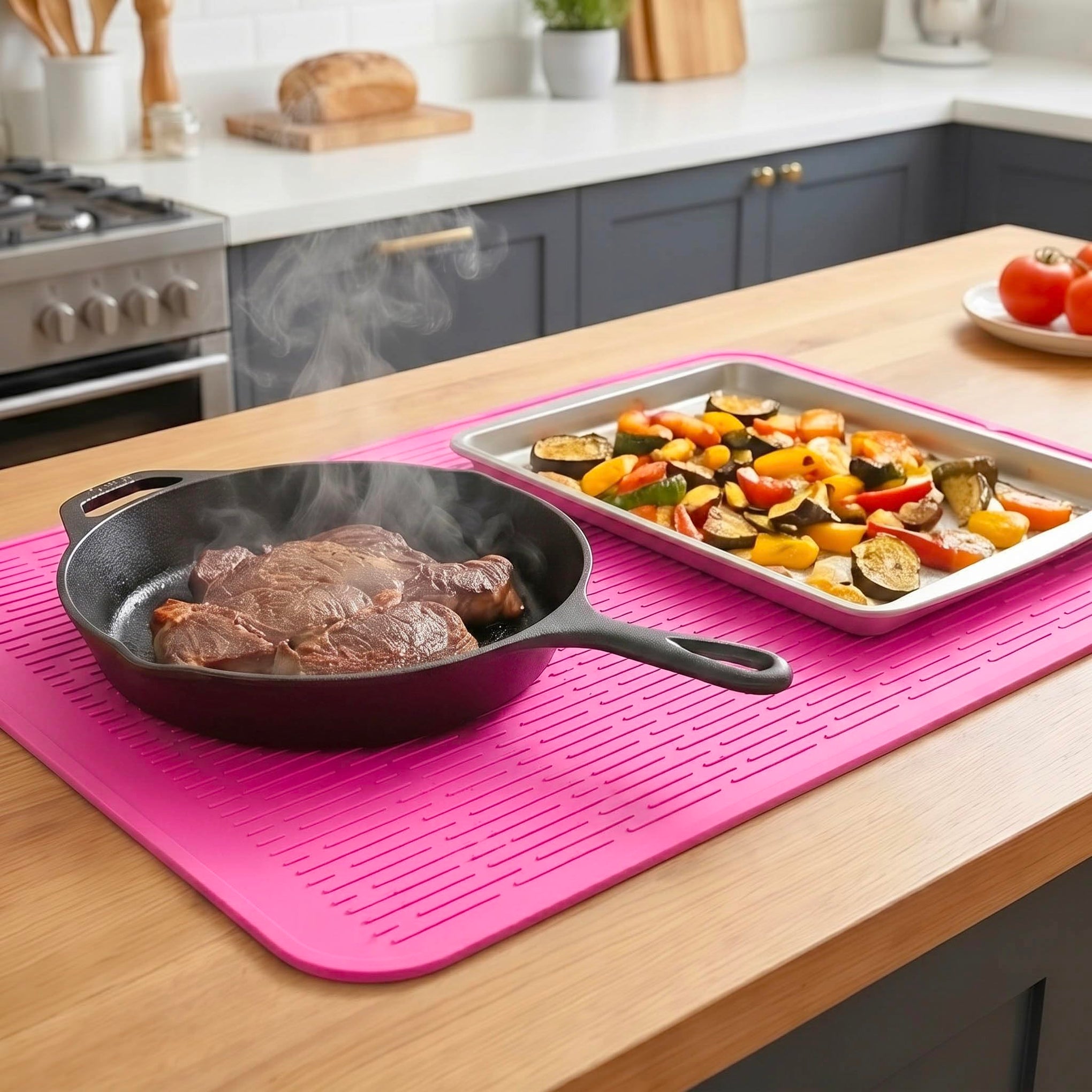 Silicone Dish Drying Mat for Multiple Usage