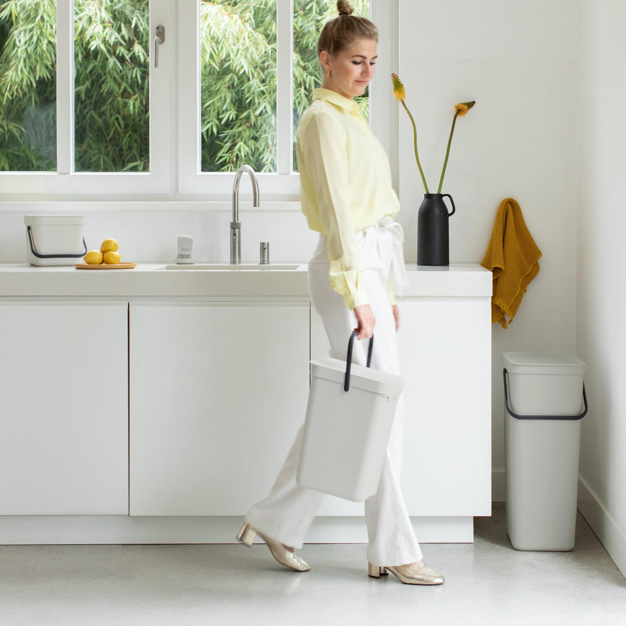 Sort & Go Kitchen Countertop Food Scraps Compost Bin