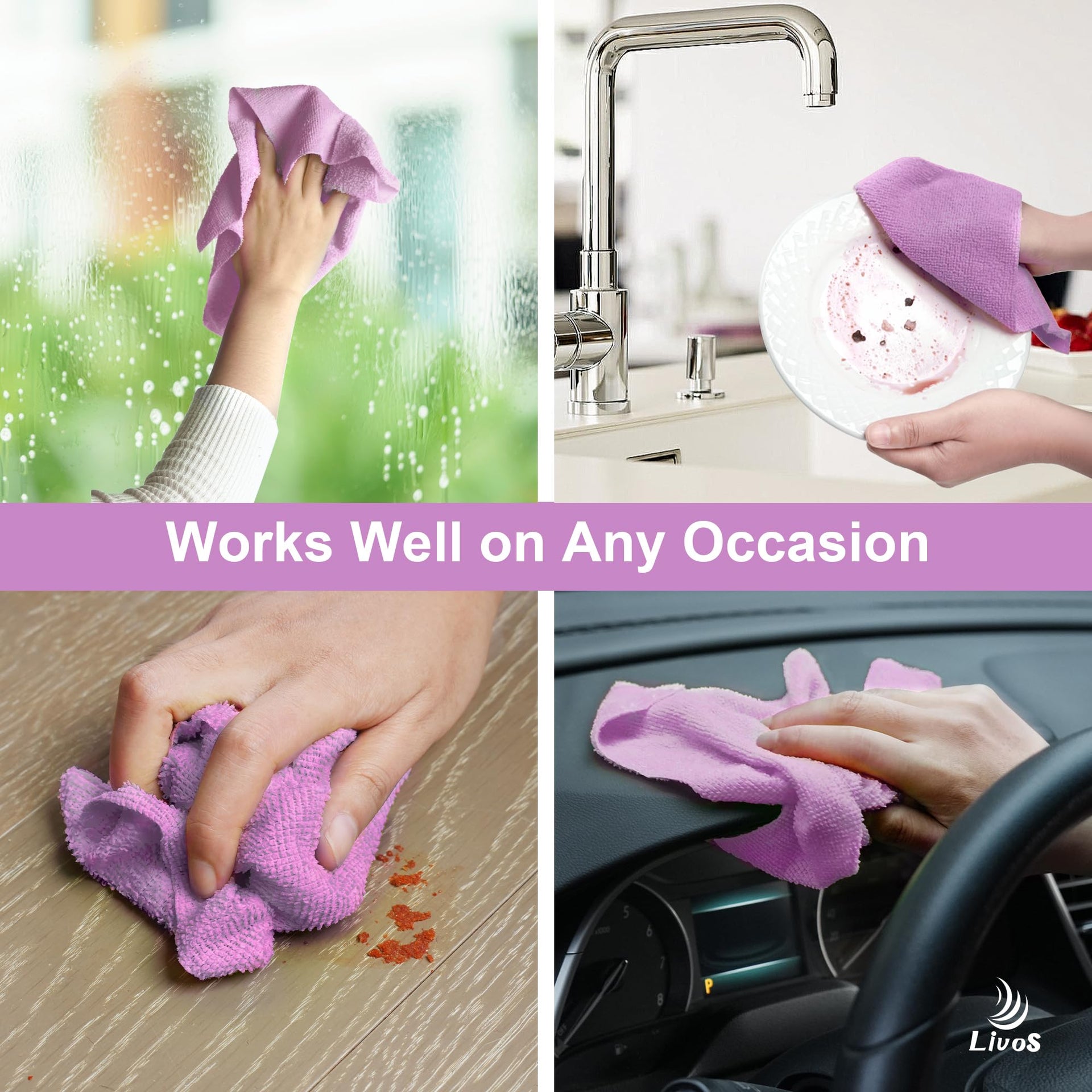 Microfiber Cleaning Cloth Roll (80 Count)