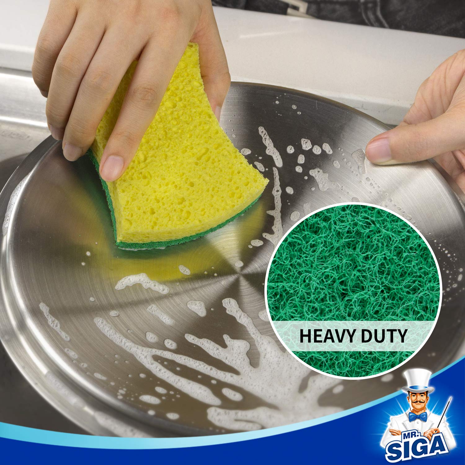 Heavy Duty Cellulose Scrub Sponge (12 Count)