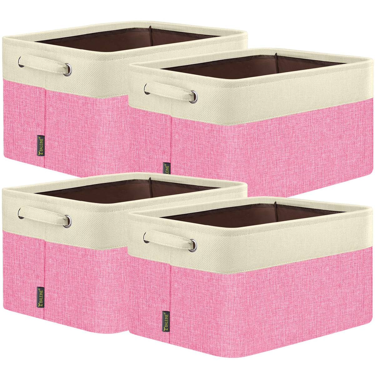 4 Pack Fabric Closet Storage Bins for Shelves (4 Count)
