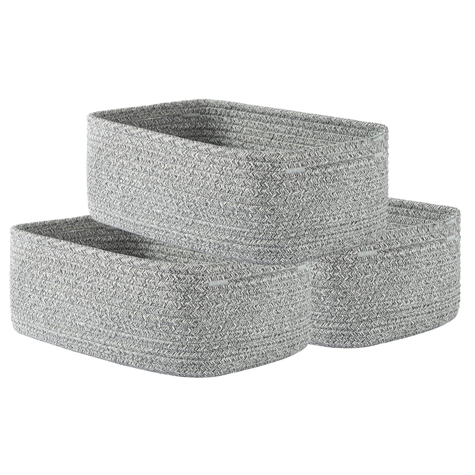 Small Woven Storage Basket for Organizing (3 Count)