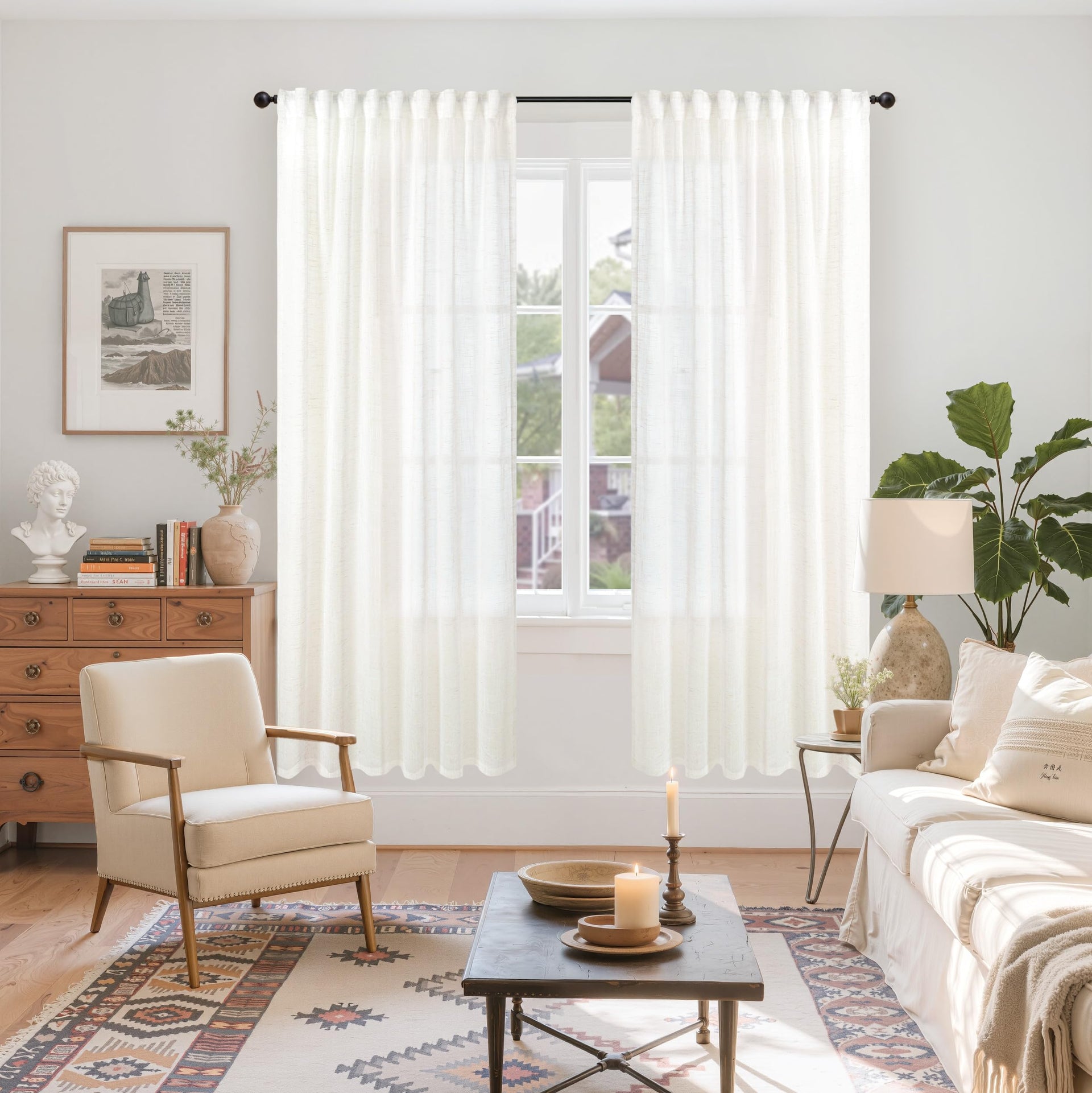 72 Inch Length Linen for Living Room (2 Count)