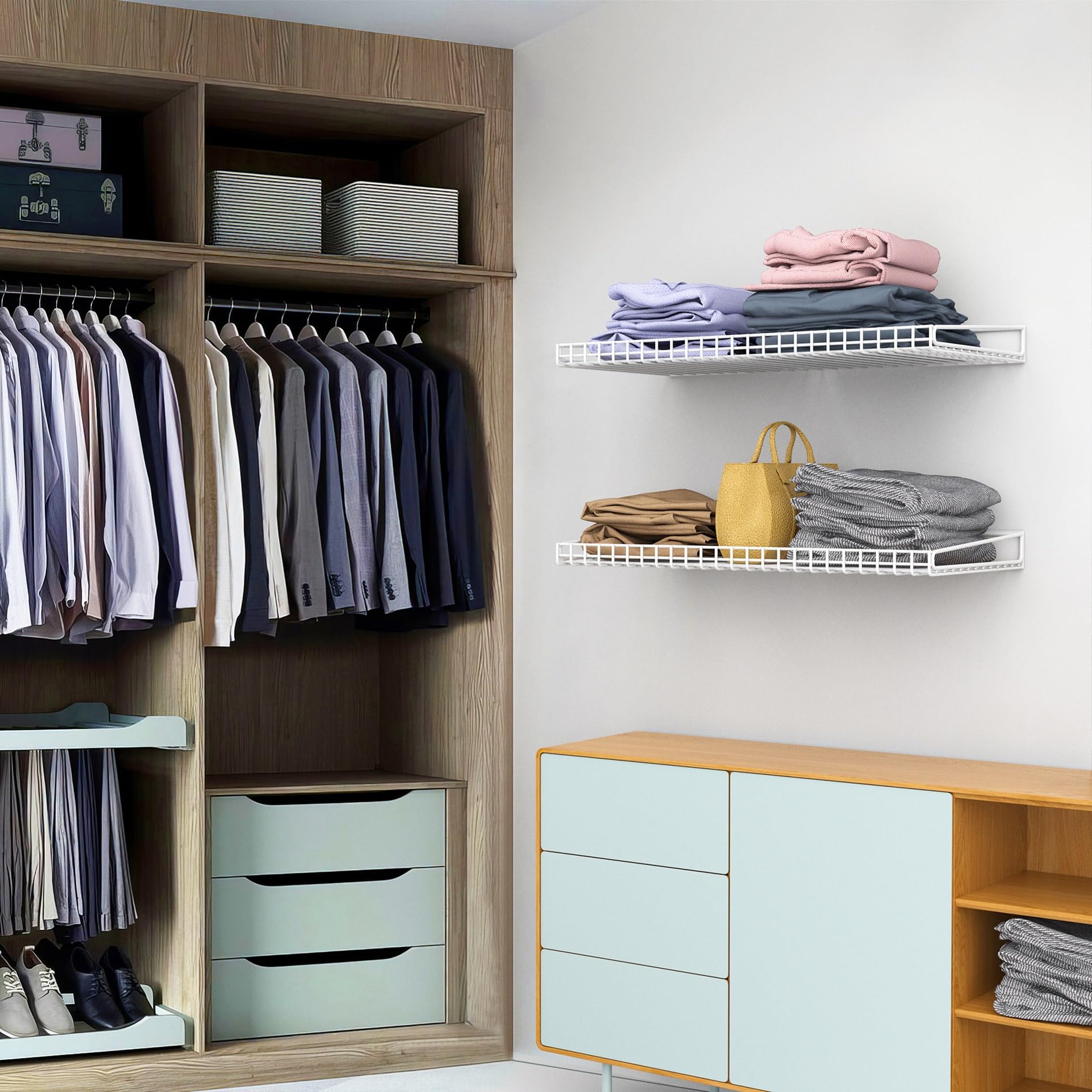 Wall Mounted Storage Shelf for Garage (2 Count)