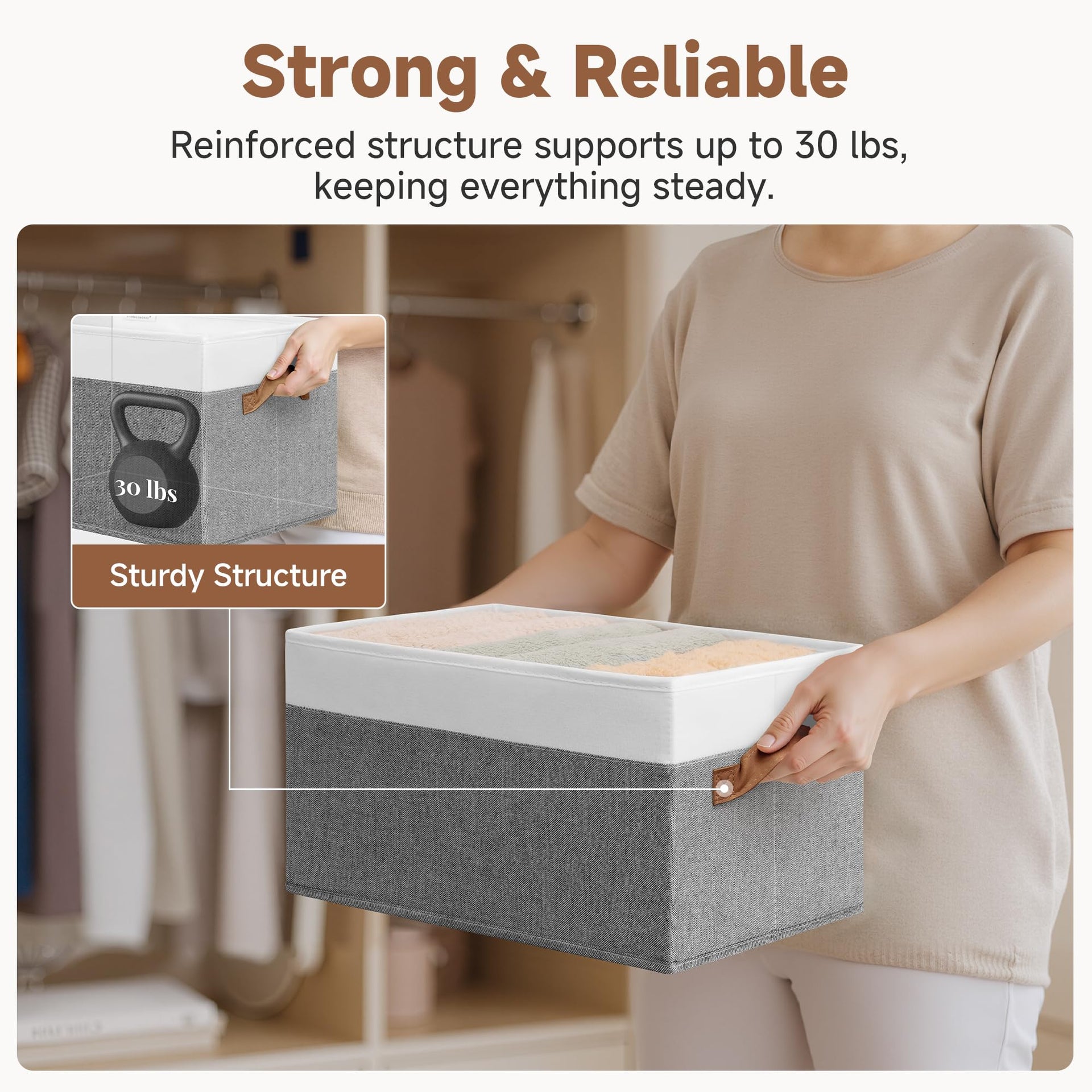 Closet Storage Bins (3 Count)