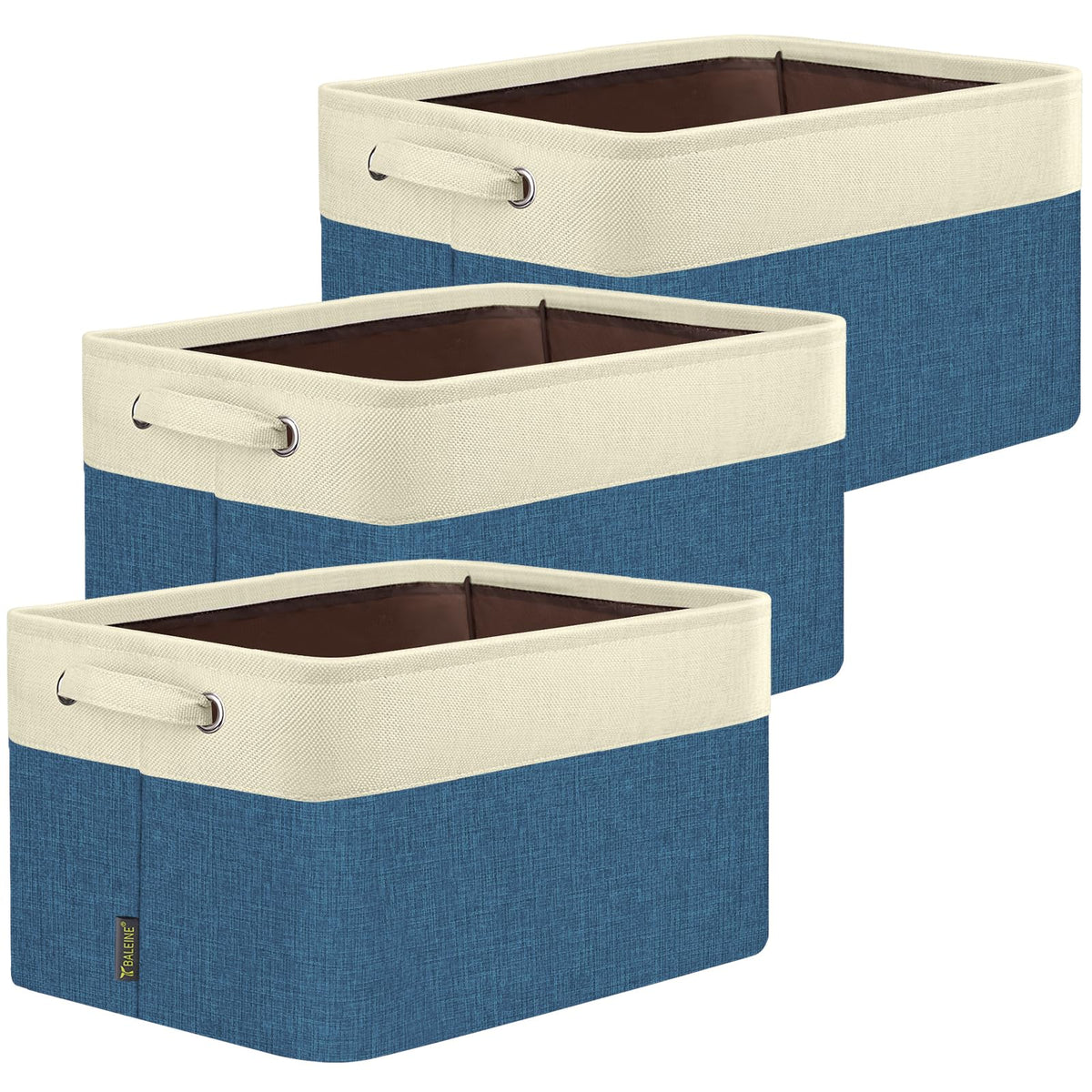 3 Pack Fabric Closet Storage Bins for Shelves (3 Count)