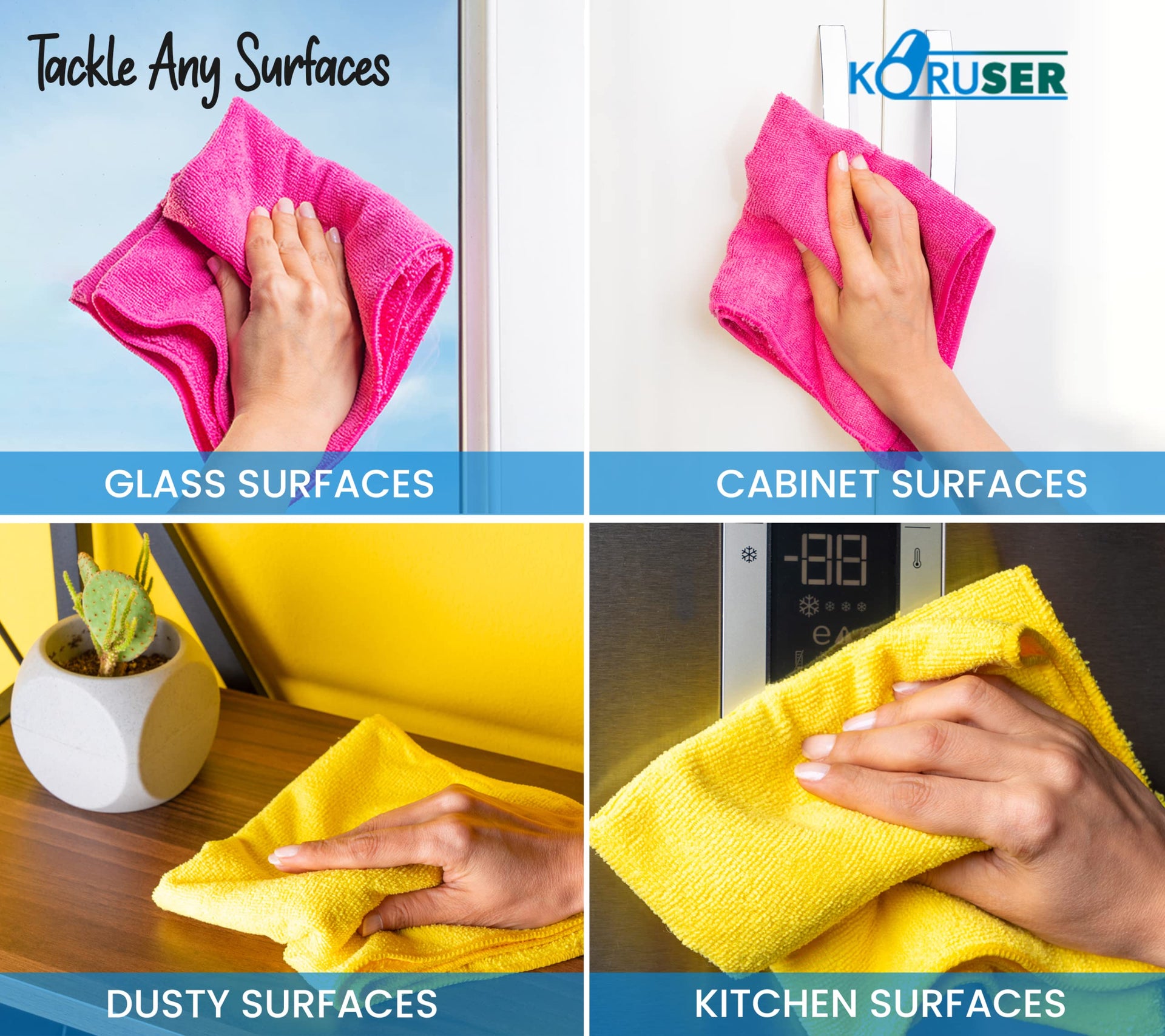 Microfiber Cleaning Cloths (12 Count)