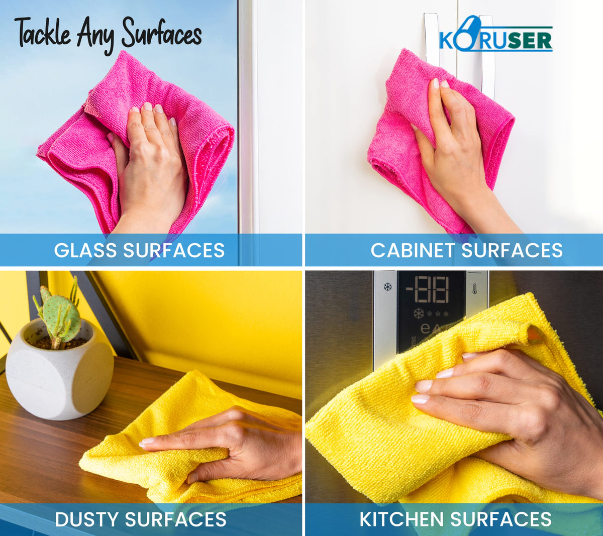 Microfiber Cleaning Cloths (12 Count)