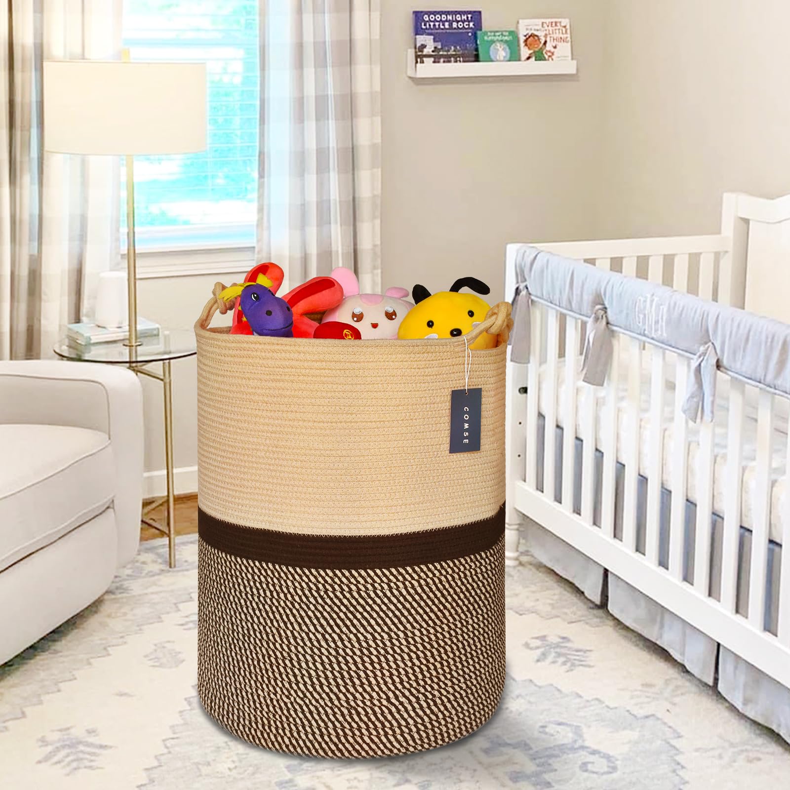 Tall Woven Blanket & Laundry Basket