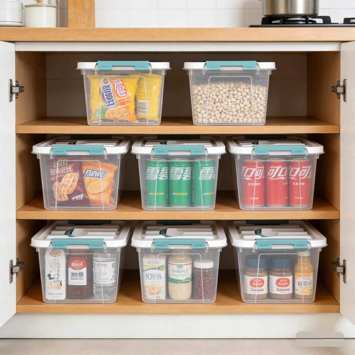 7 Quart Storage Bins with Lids (6 Count)