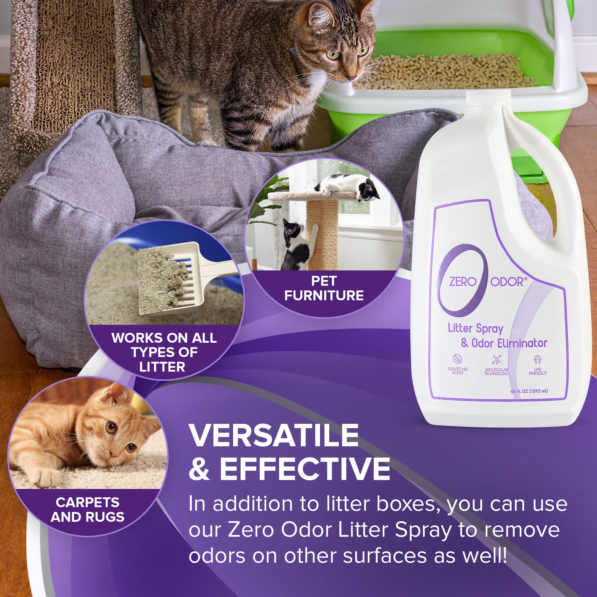 Litter Box Odor Eliminator Refill (64 Fl Oz)