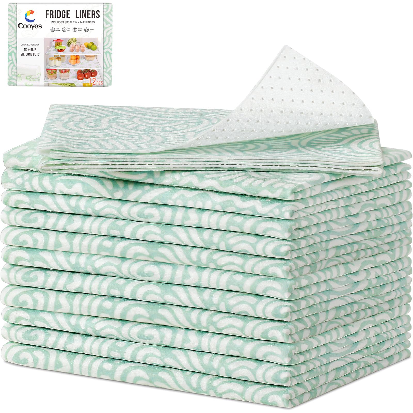 12 Pack Fridge Bin Liners (24 Sq Ft)
