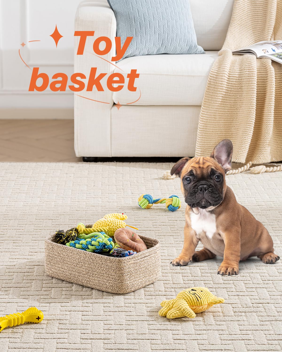 Small Woven Storage Basket for Organizing (3 Count)