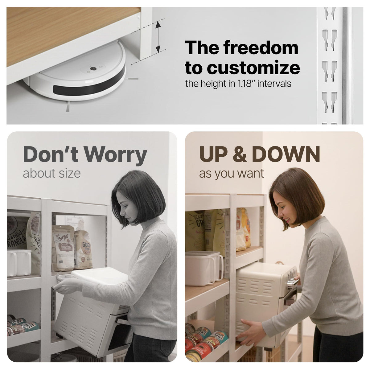 House 5 Tier 24.1" W Laminated Metal Shelving Unit Adjustable Storage Utility Rack Heavy Duty Shelves Organization Multipurpose Shelf Kitchen Garage Pantry Closet 1 Pack