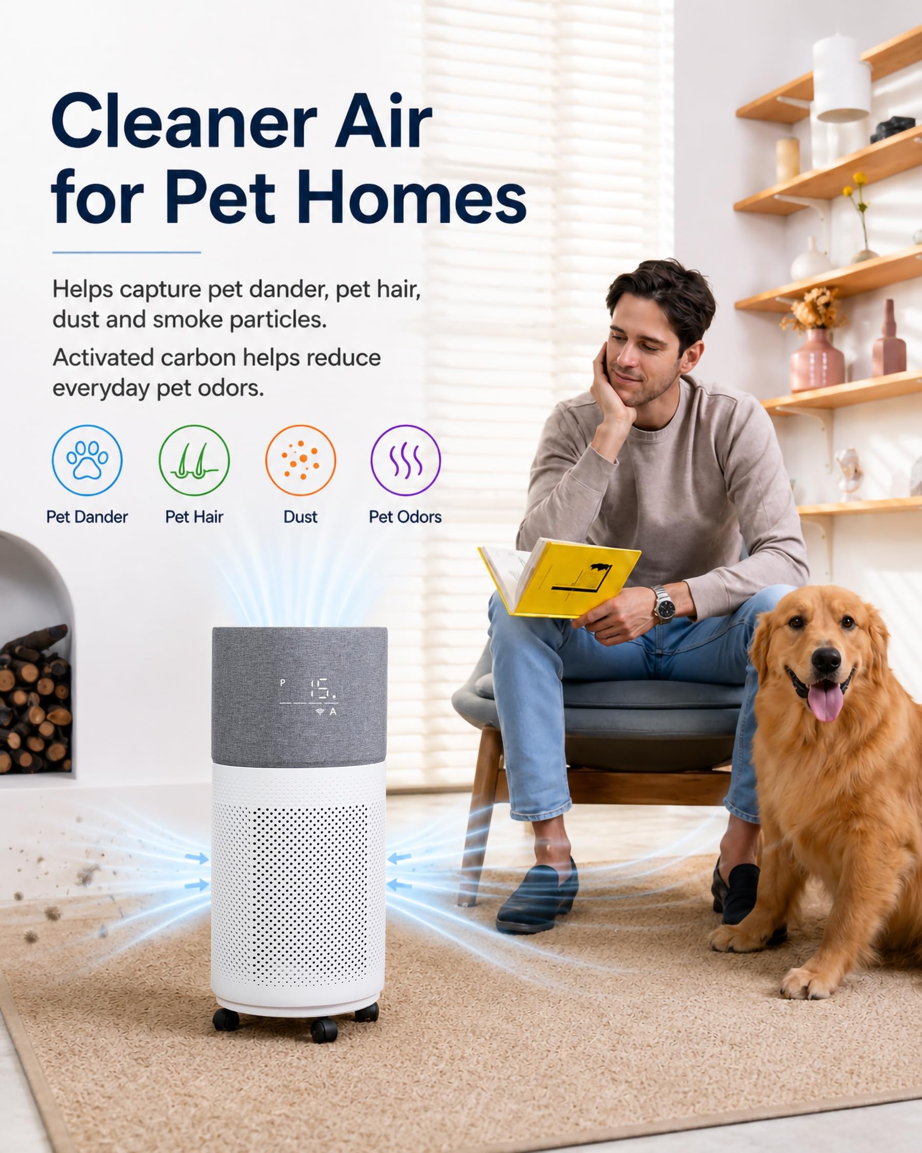 CleanForce Air Purifier for Large Room up to 2