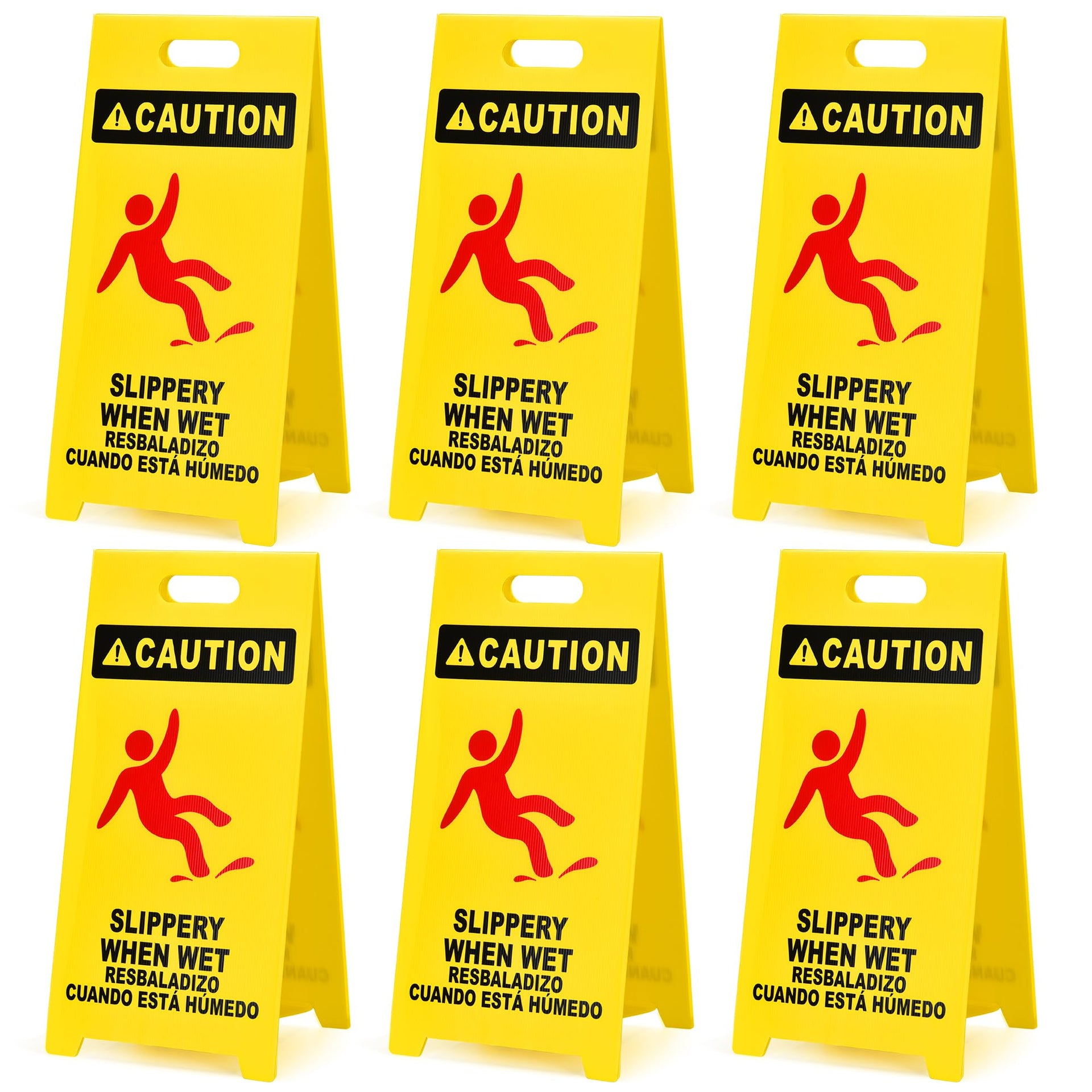 MATTHEW CLEANING 25'' Industrial Wet Floor Sign 6 Pack 2 (6 Count)
