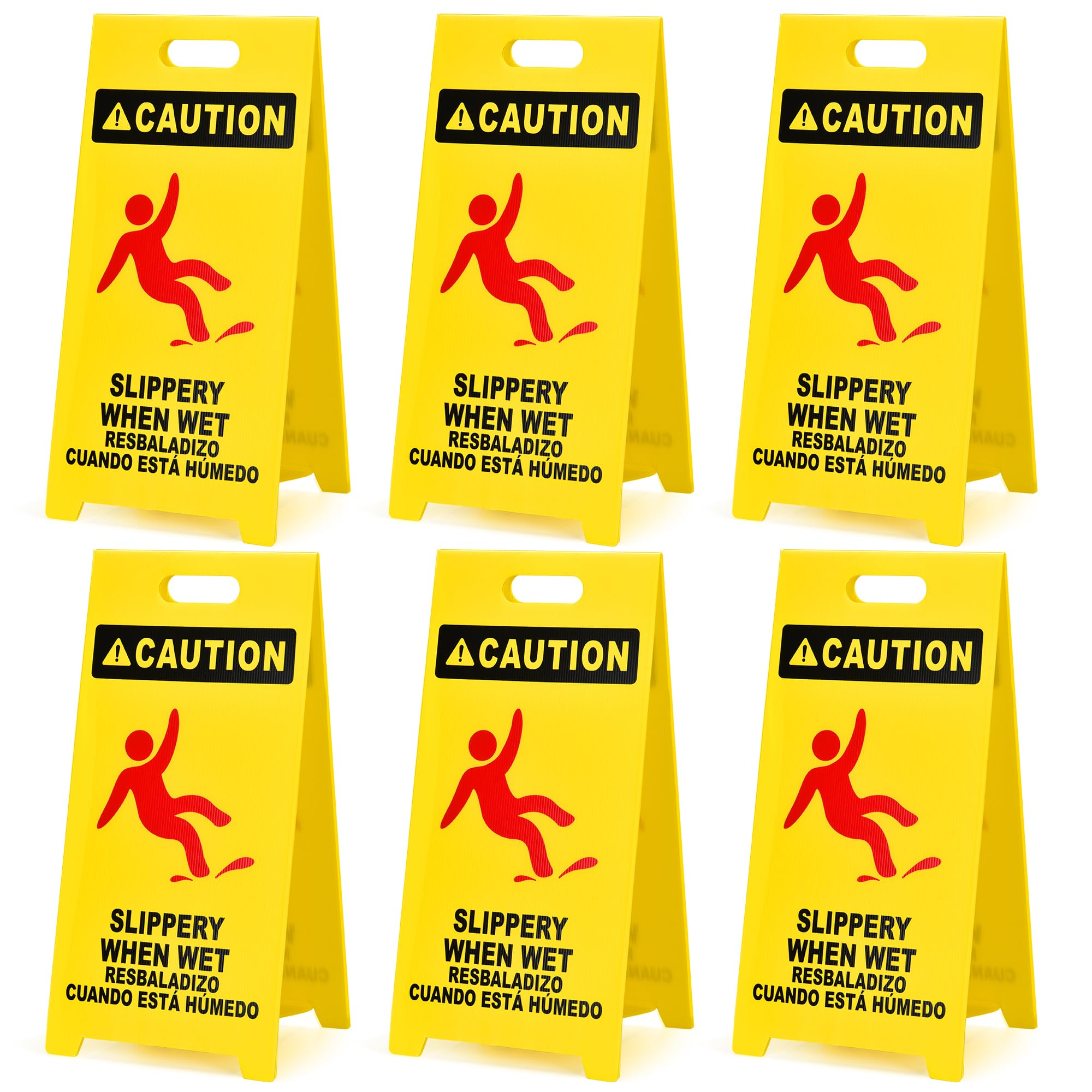 MATTHEW CLEANING 25'' Industrial Wet Floor Sign 6 Pack 2 (6 Count)