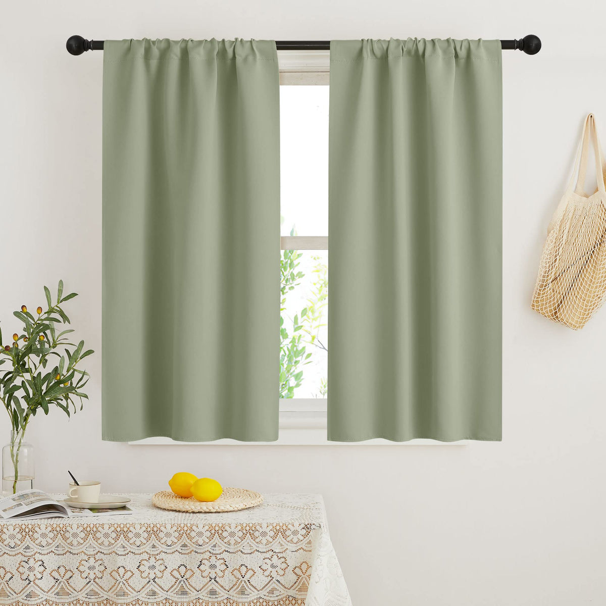 Blackout French Door Window Curtain Coverings (2 Count)