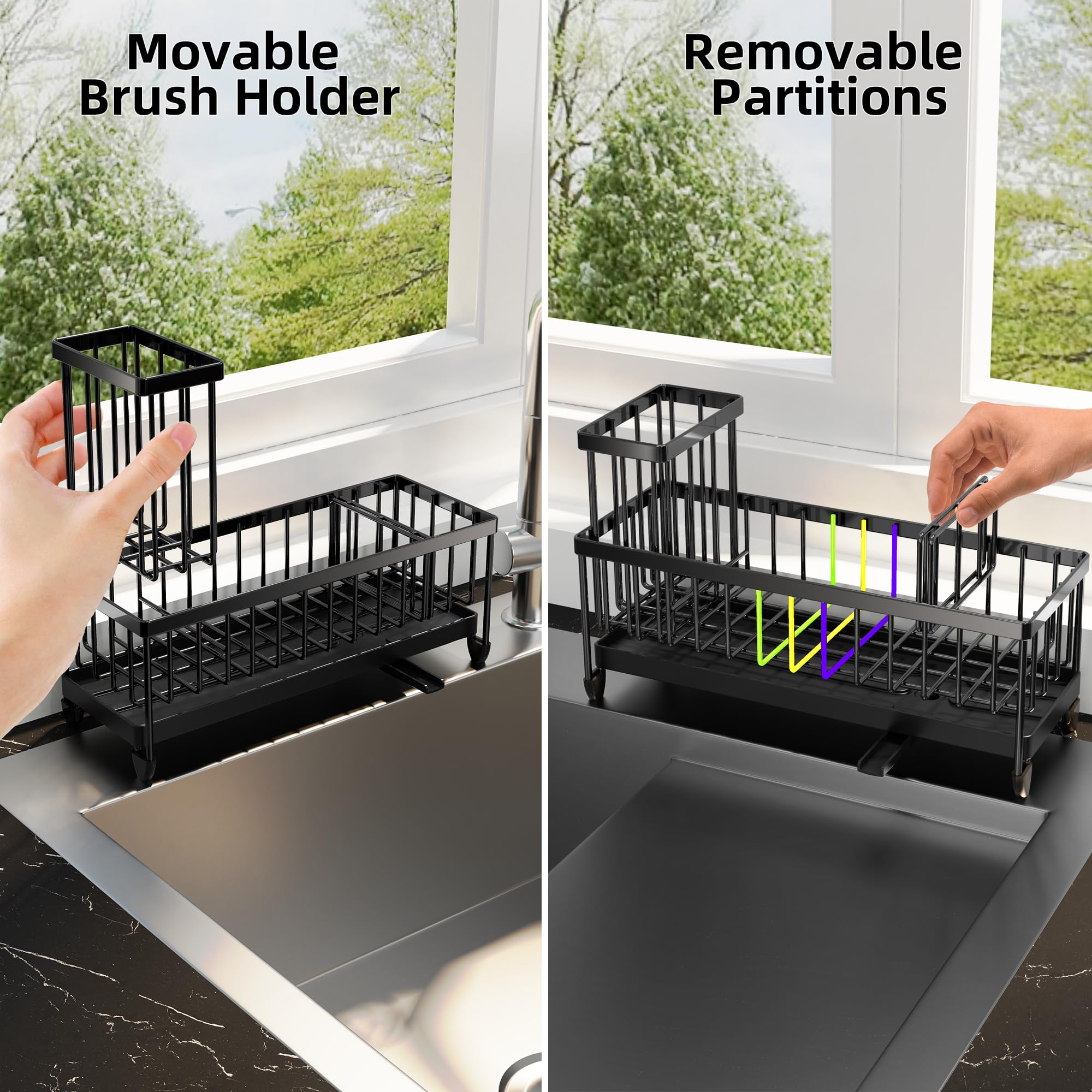 Extra Large Sponge Holder for Kitchen Sink Organizer Caddy