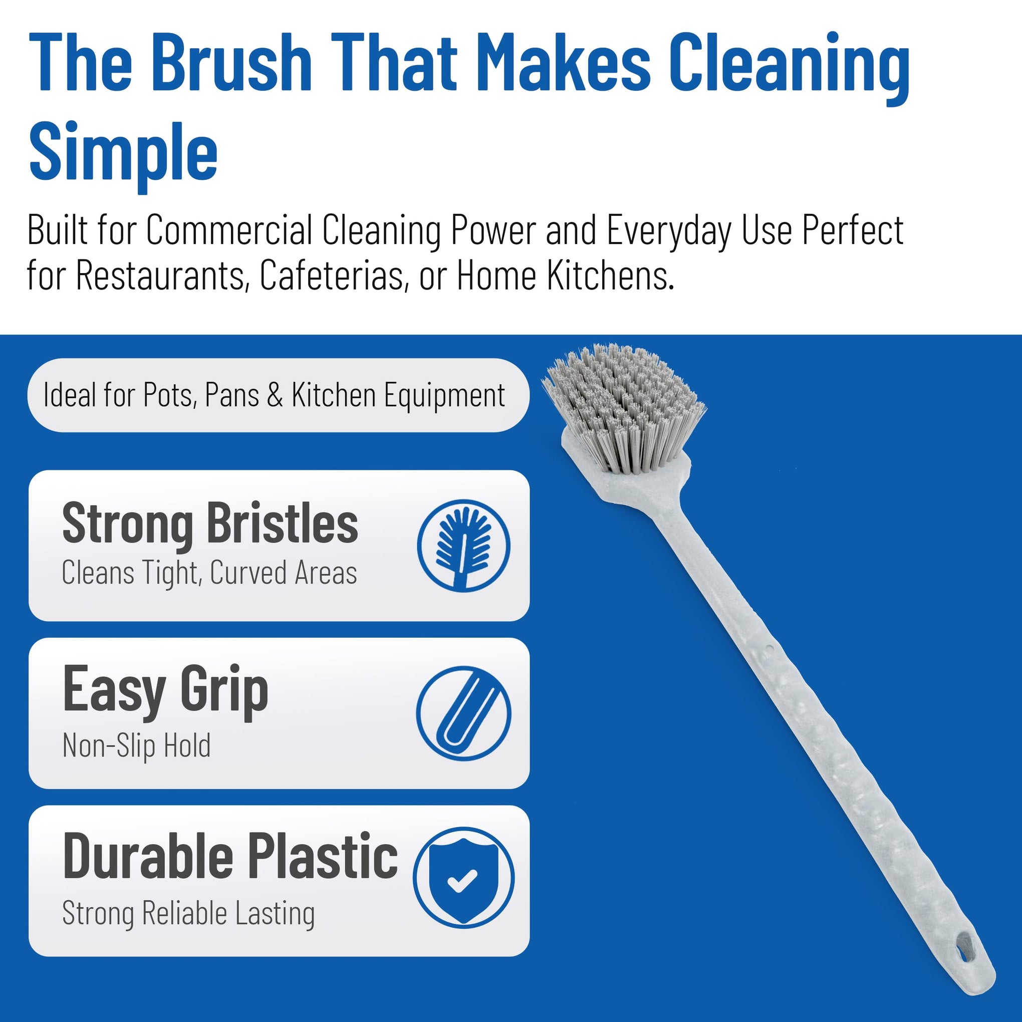 20" Floater Scrub Brush with Long Handle (6 Count)