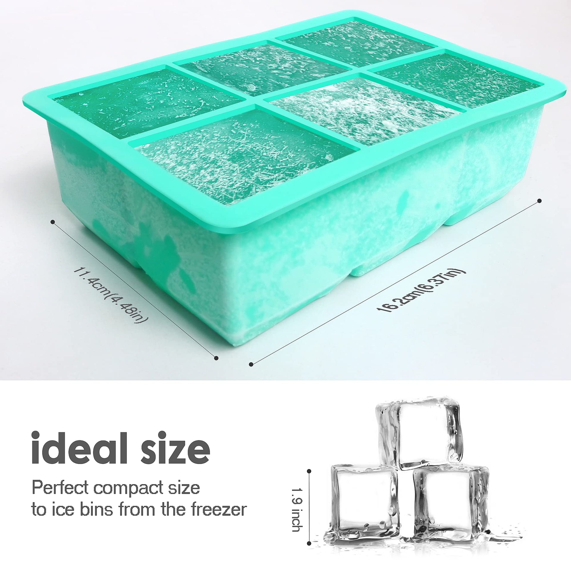 Silicone Ice Cube Trays 3 Pack (3 Count)