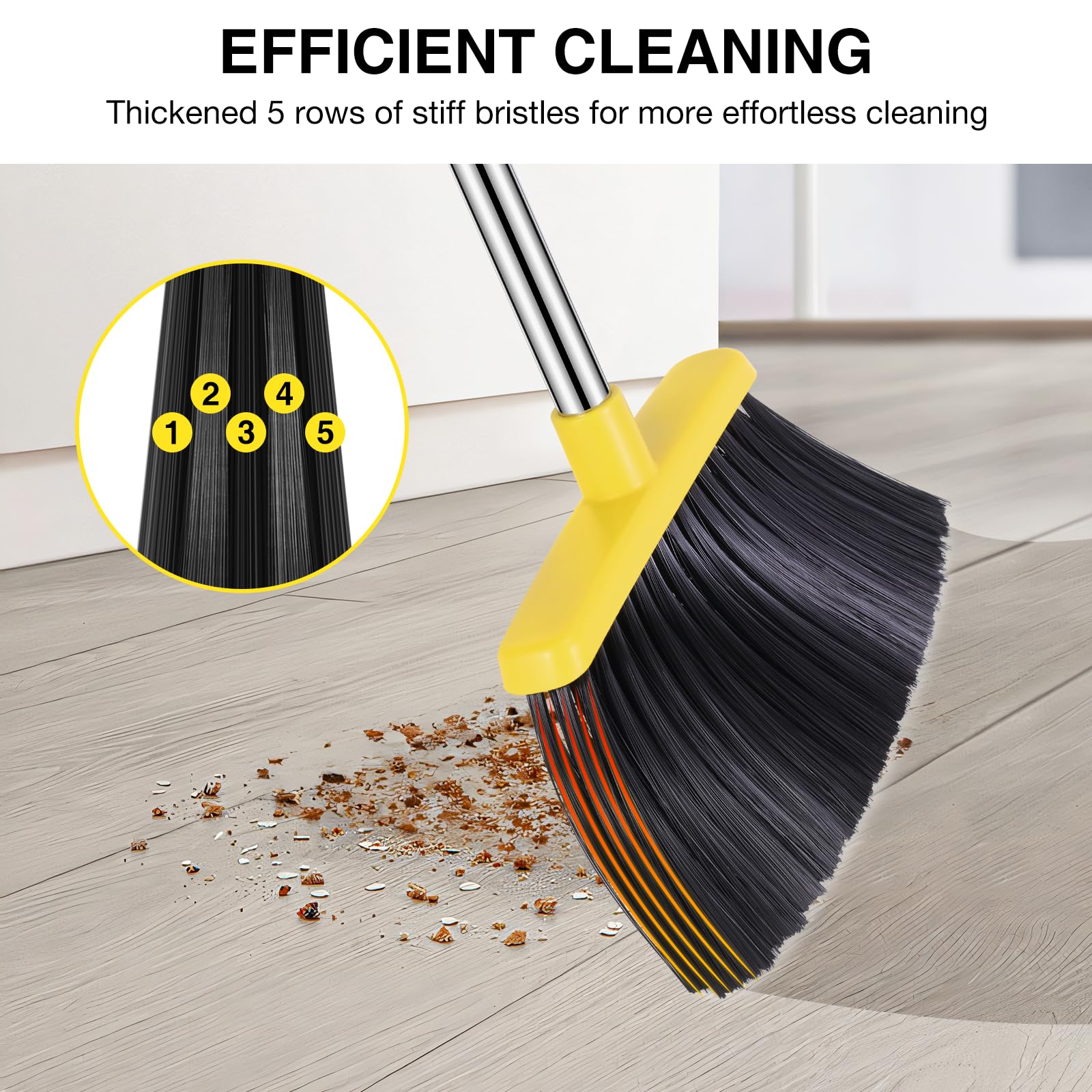 Broom and Dustpan Set (4 Count)