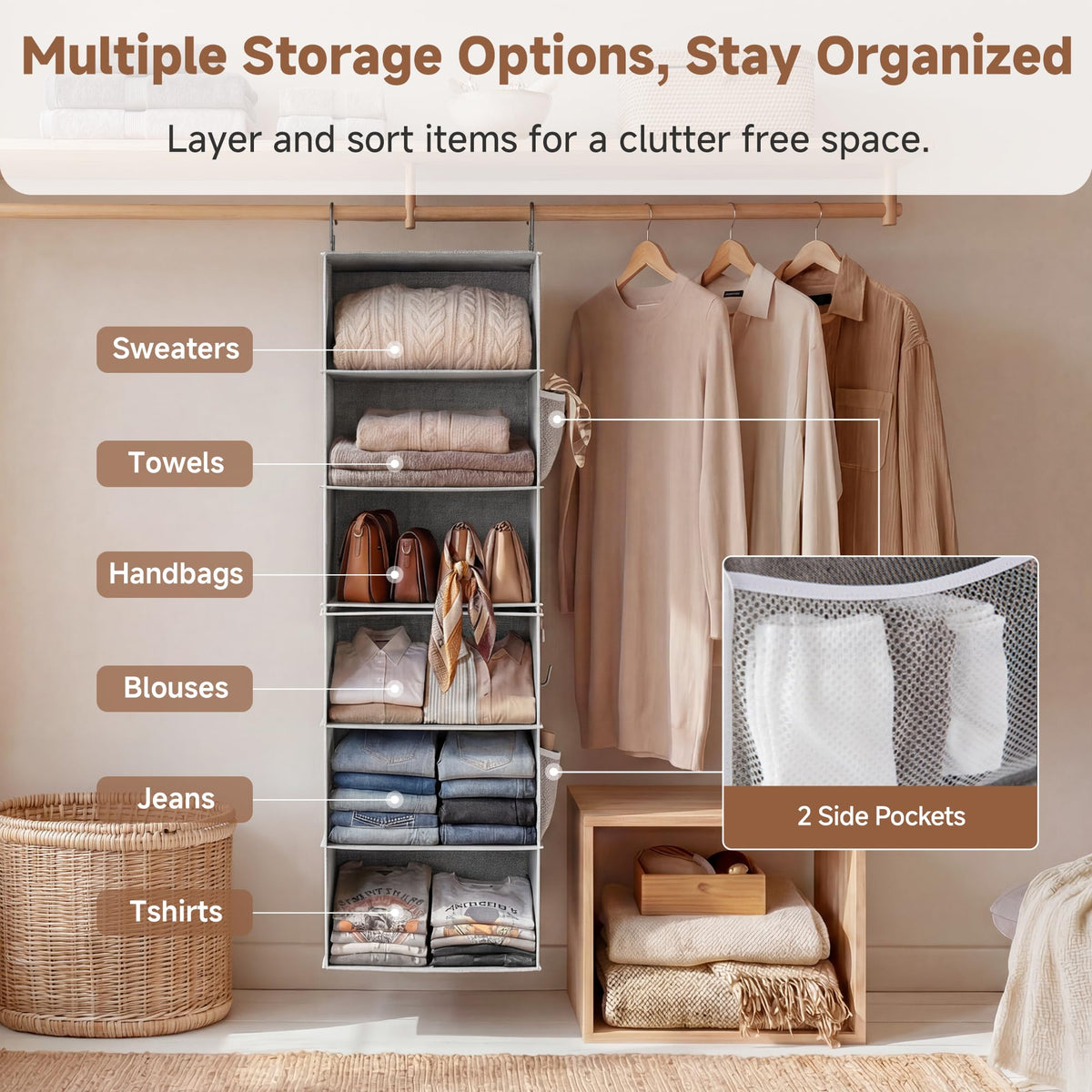 6 Shelf Jumbo Closet Organizers (2 Count)