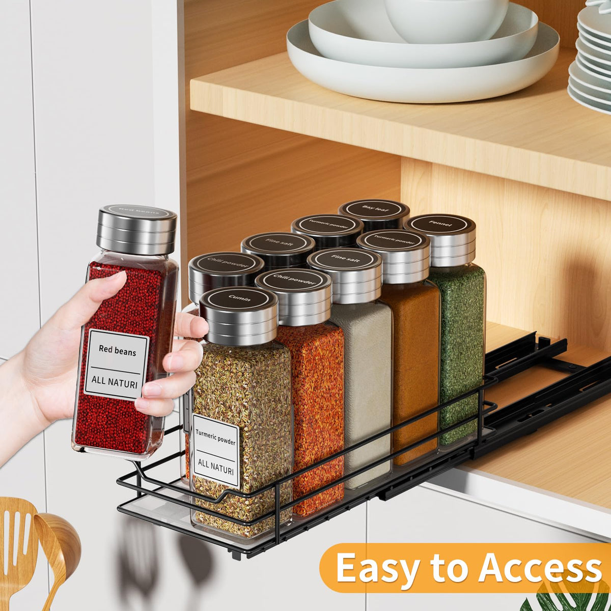 Pull Out Spice Rack Organizer