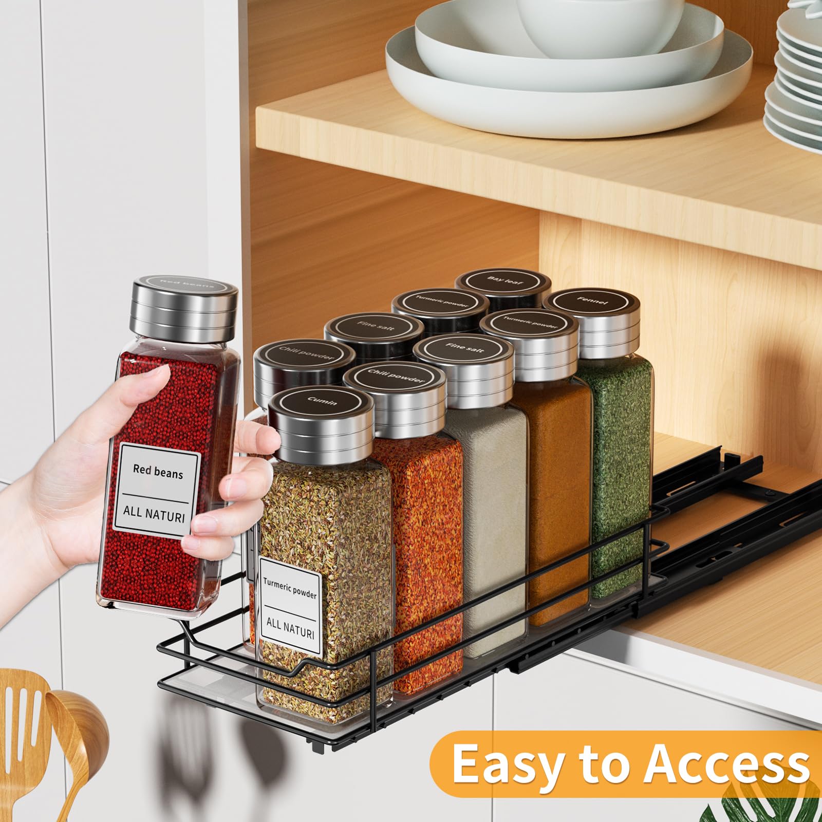 Pull Out Spice Rack Organizer