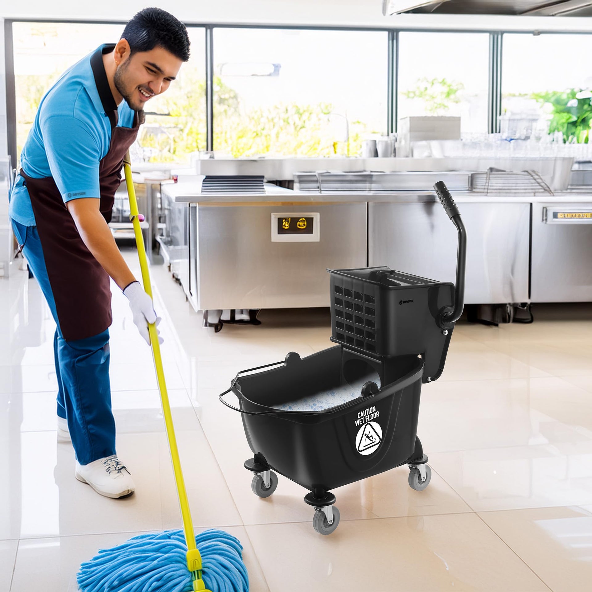 Commercial Mop Bucket with Side Press Wringer