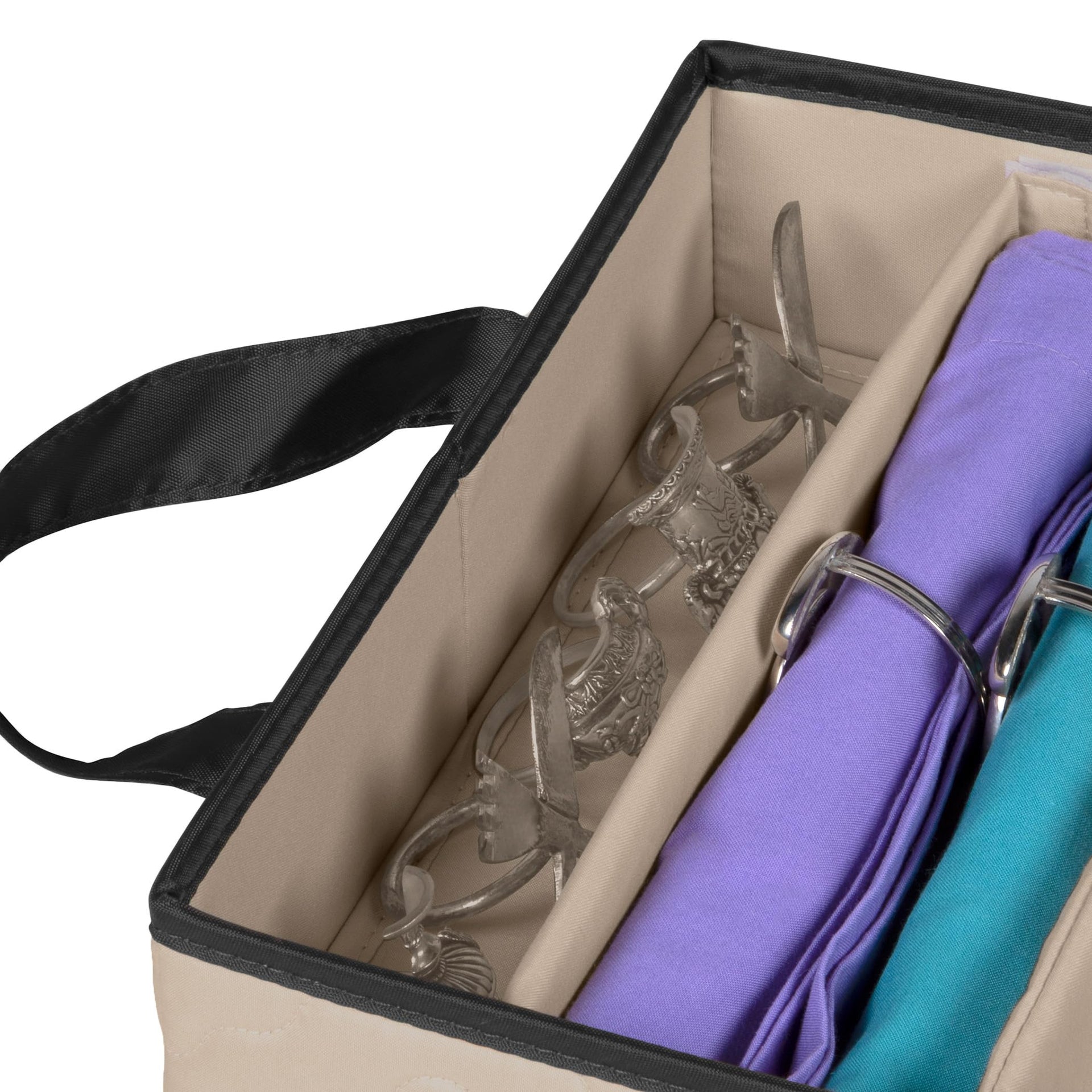 Flatware Storage Case 5 Compartments Silverware Container Box