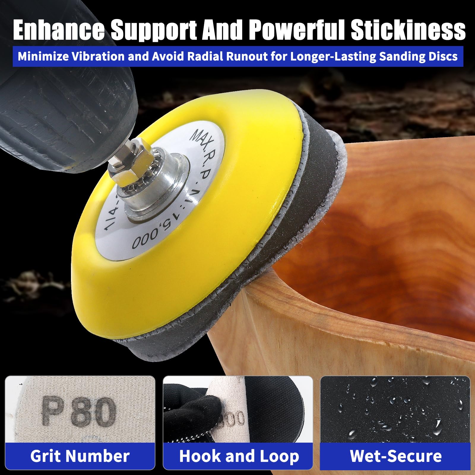 133 PCS Sanding Disc Drill Polishing Kit Sanding Attachment (133 Count)