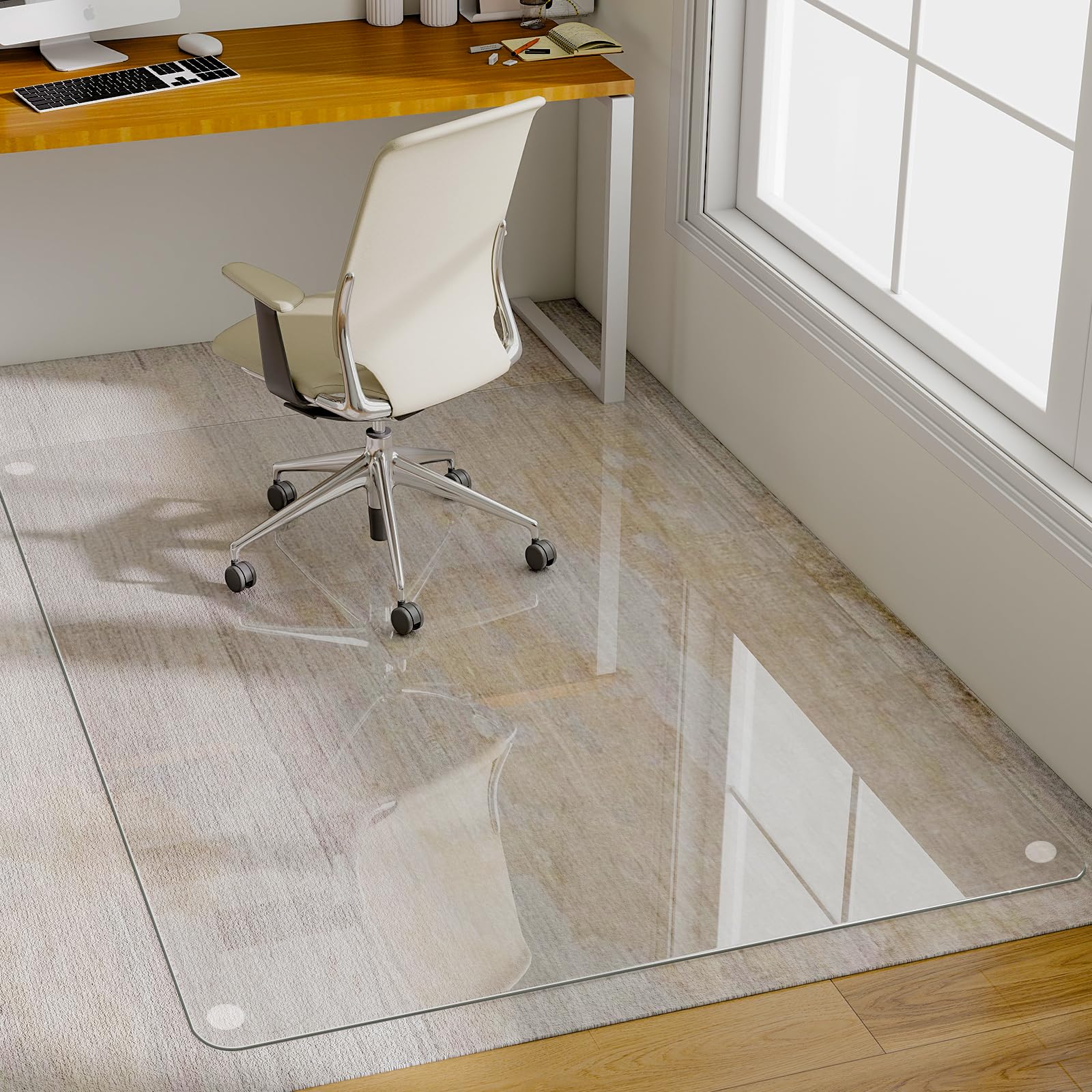 54"x32" Tempered Glass Chair Mat