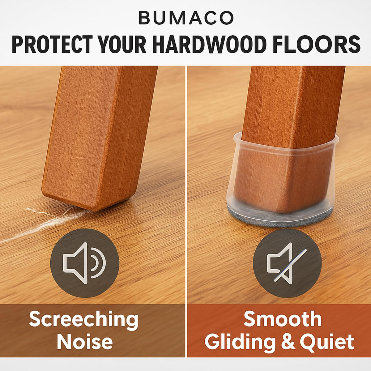 40 Pcs Chair Leg Floor Protectors for Hardwood Floors Anti (40 Count)