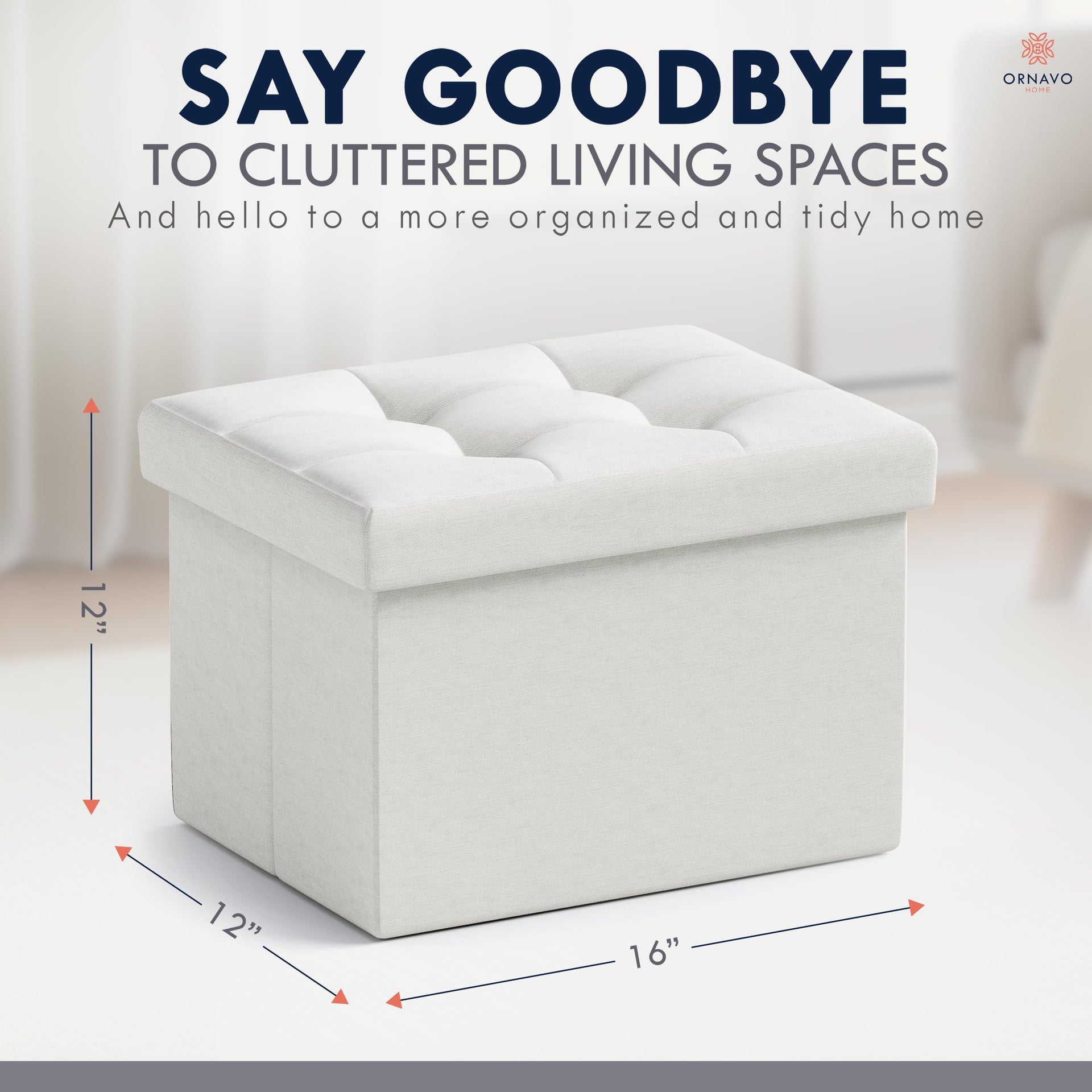 Small Rectangle Storage Ottoman