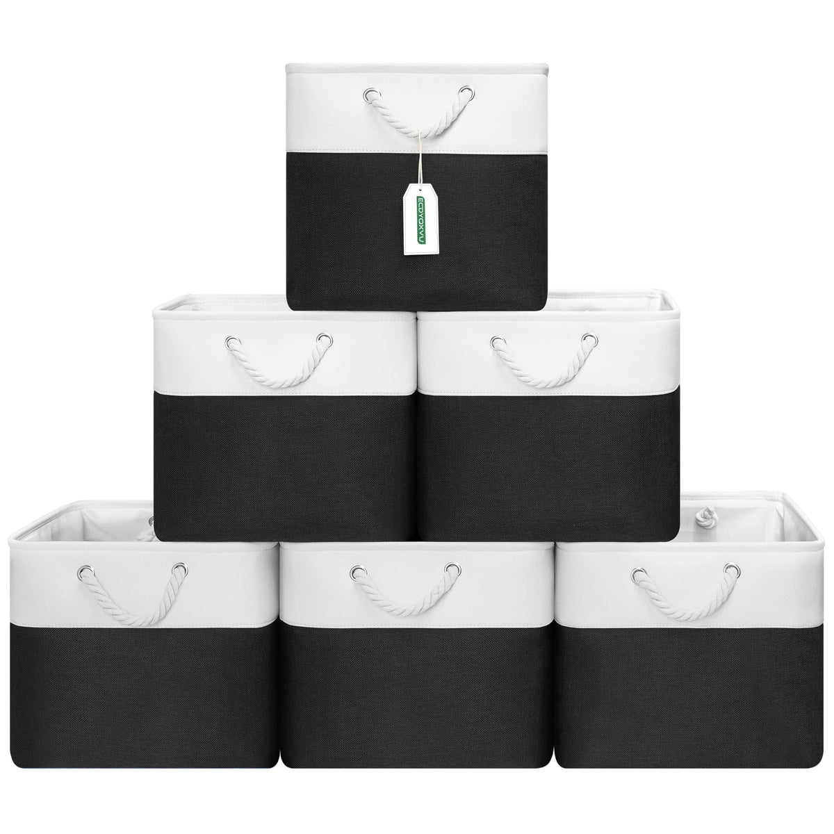 13x13x13 Inch Storage Cube Bins Foldable Organizer Baskets 6 Pack (6 Count)