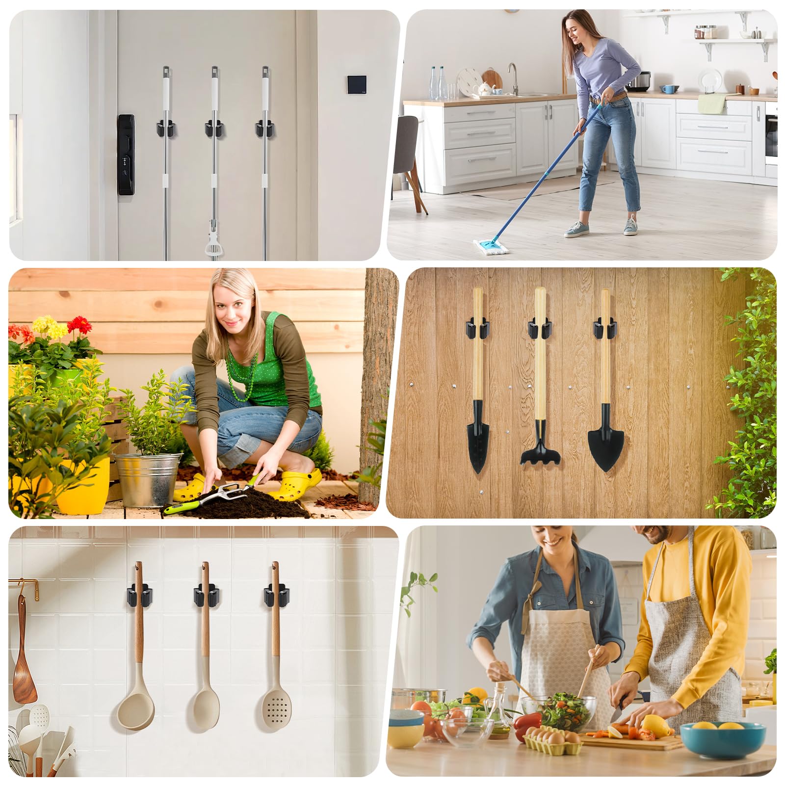 Broom Holder Wall Mount (4 Count)