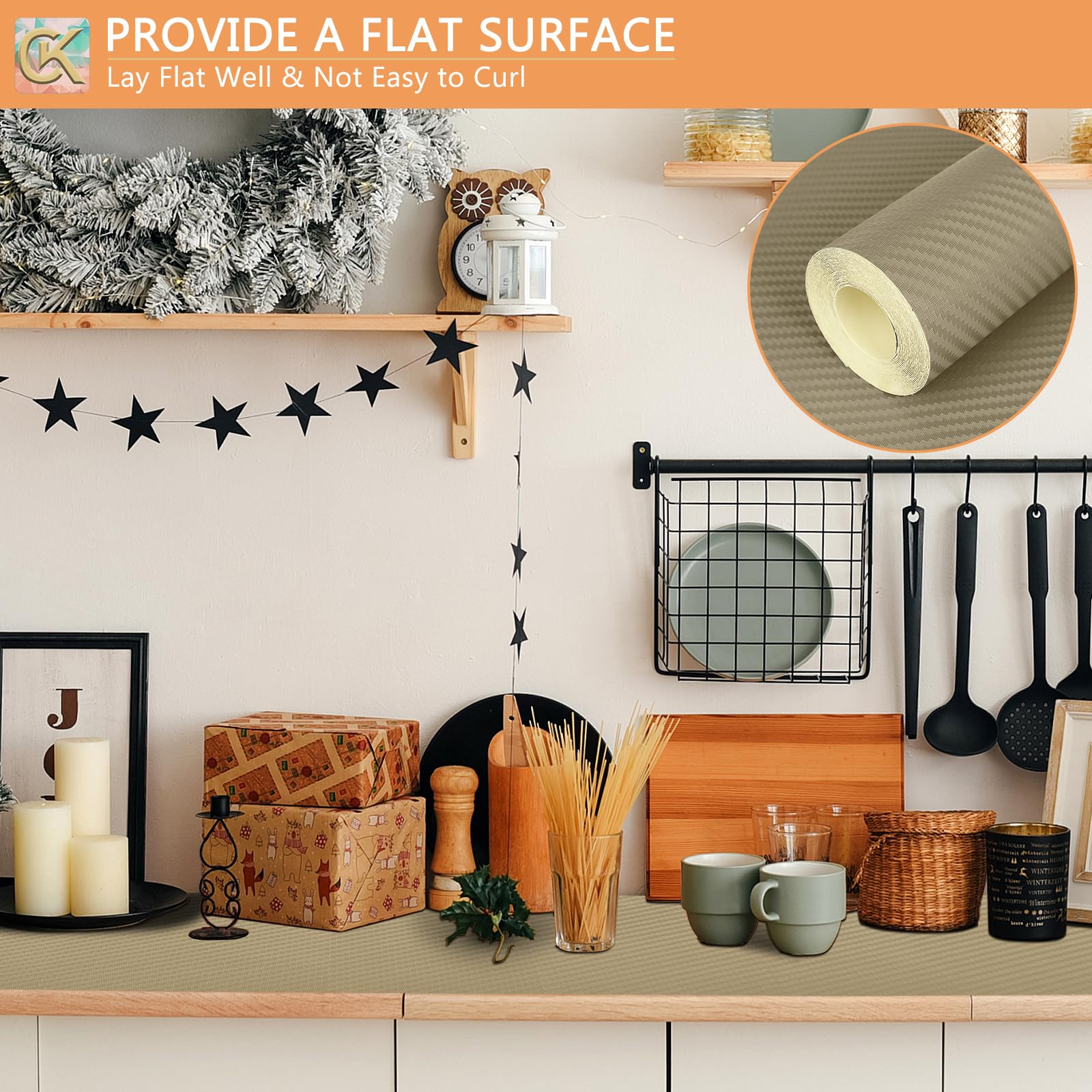 Self Adhesive Shelf Liner Kitchen Liner (2780.16 sq inches)