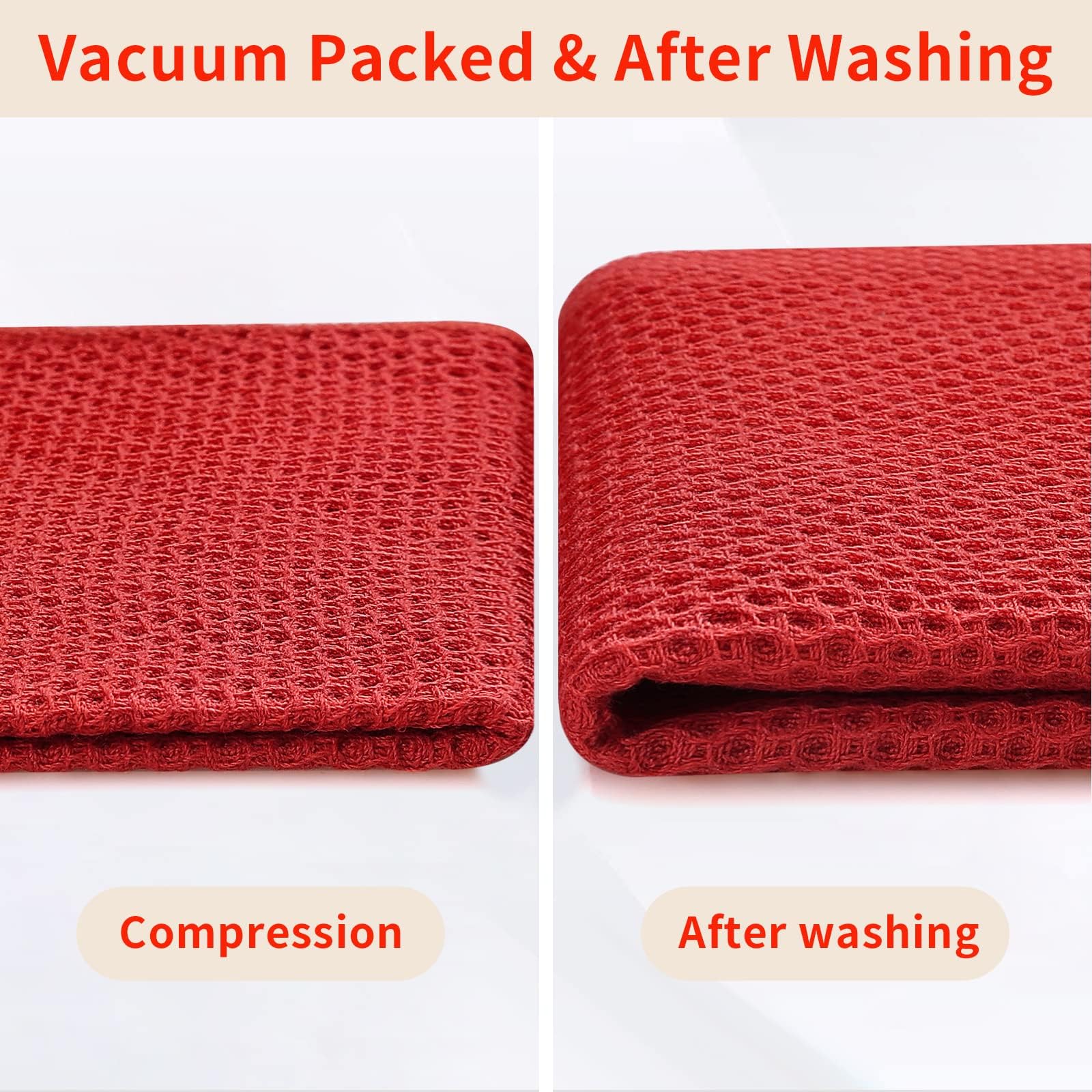 100% Cotton Waffle Weave Kitchen Dish Cloths 12 (12 Count)