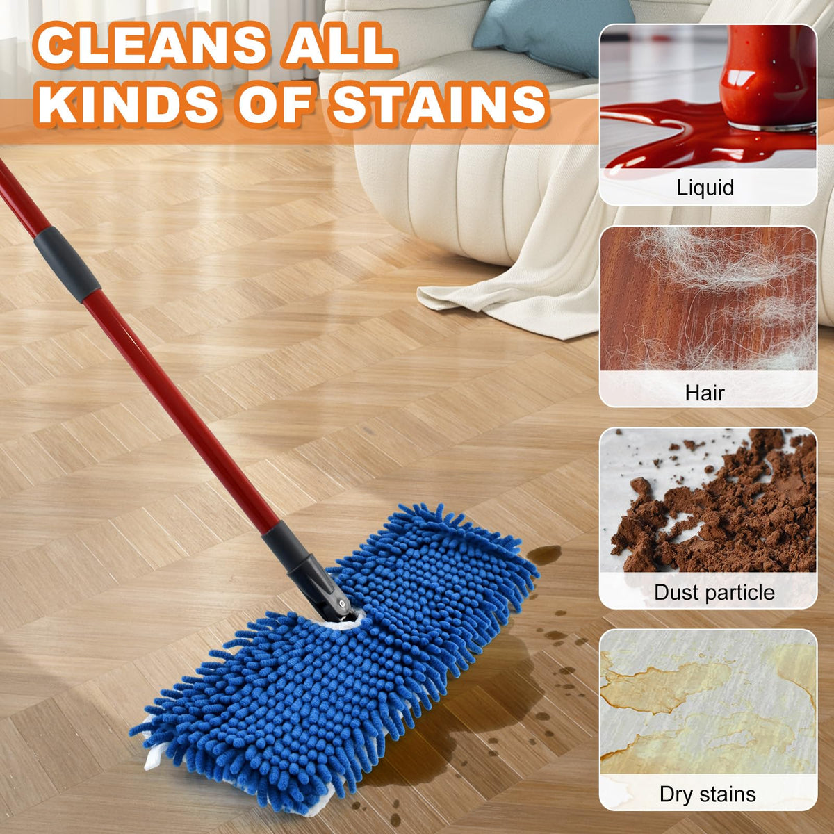 Microfiber Mops for Floor Cleaning (5 Count) - ModHome Supplies