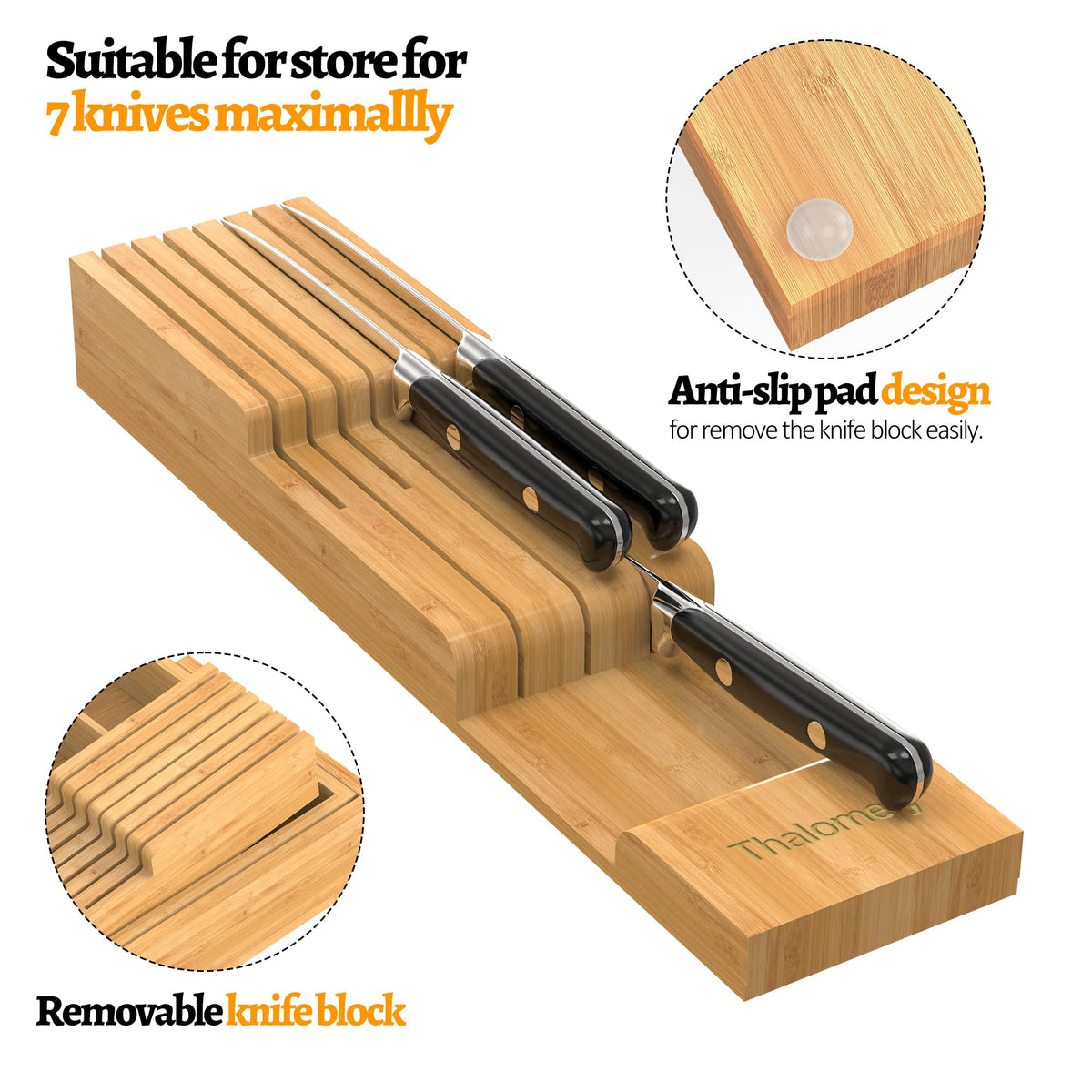 Bamboo Silverware Drawer Organizer