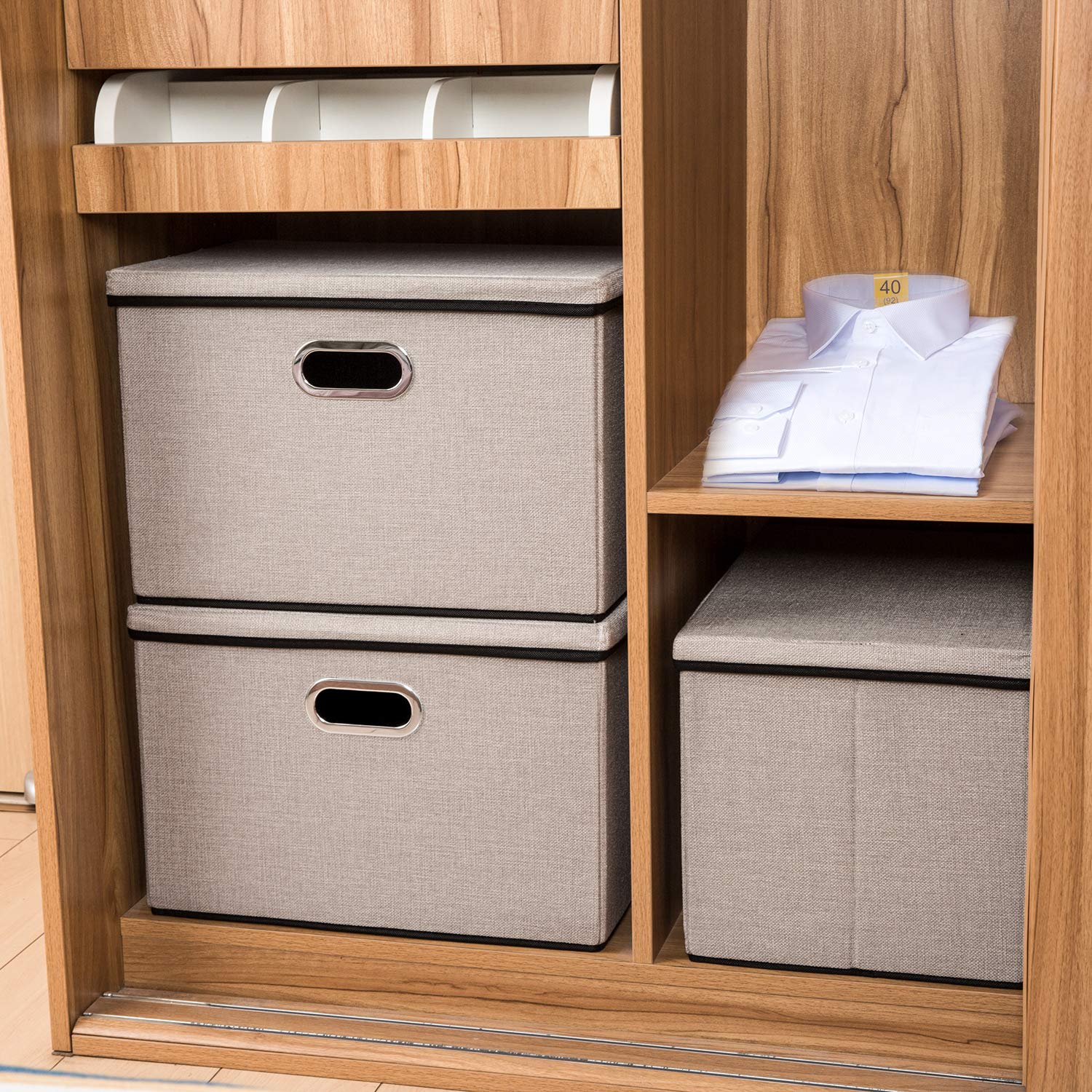 Large Foldable Storage Bin with Lid [1