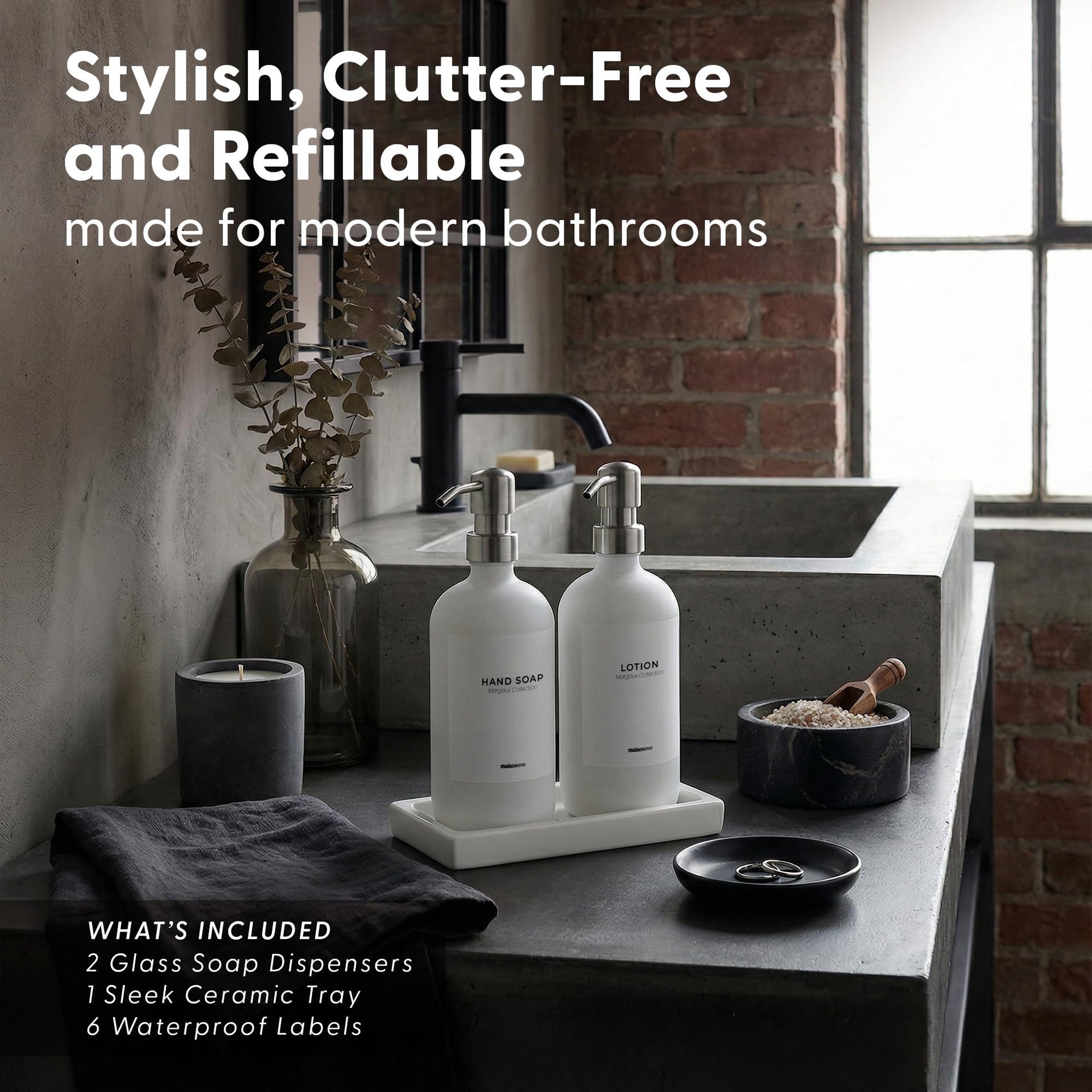 Bathroom Soap Dispenser Set (3 Count)