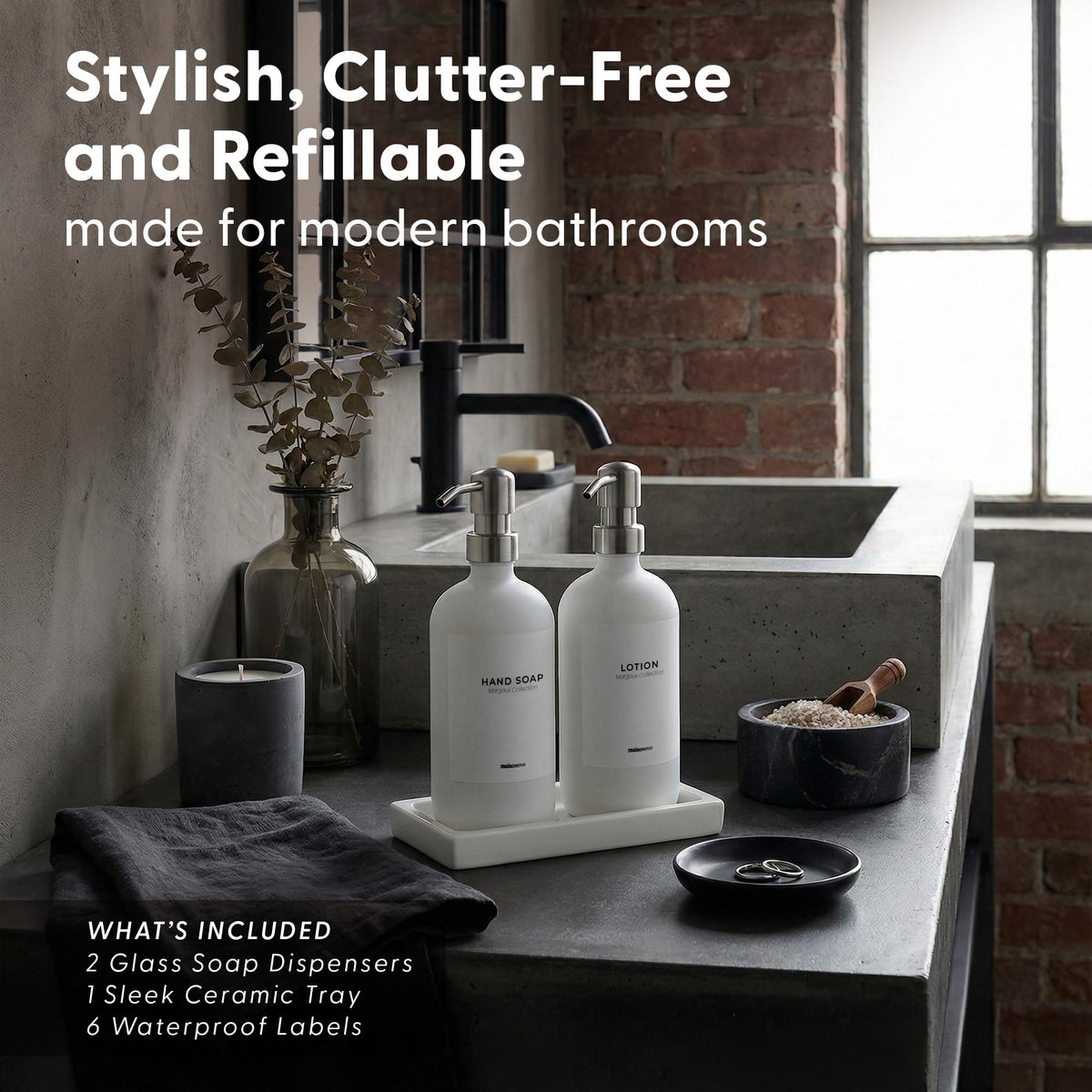 Bathroom Soap Dispenser Set (3 Count)