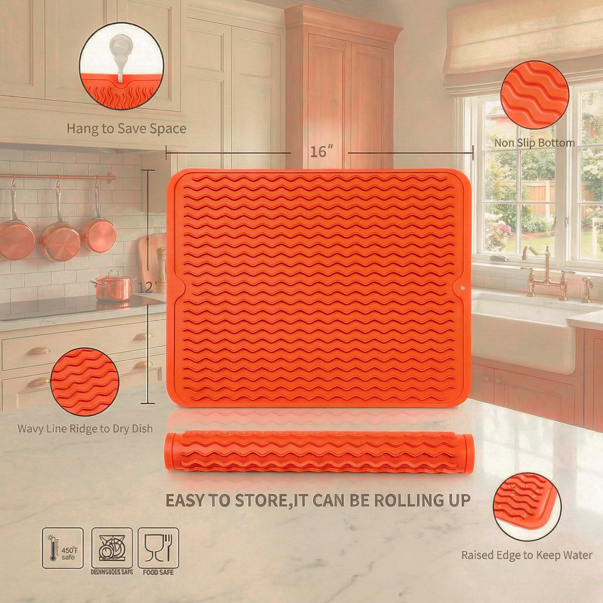 Silicone Dish Drying Mat