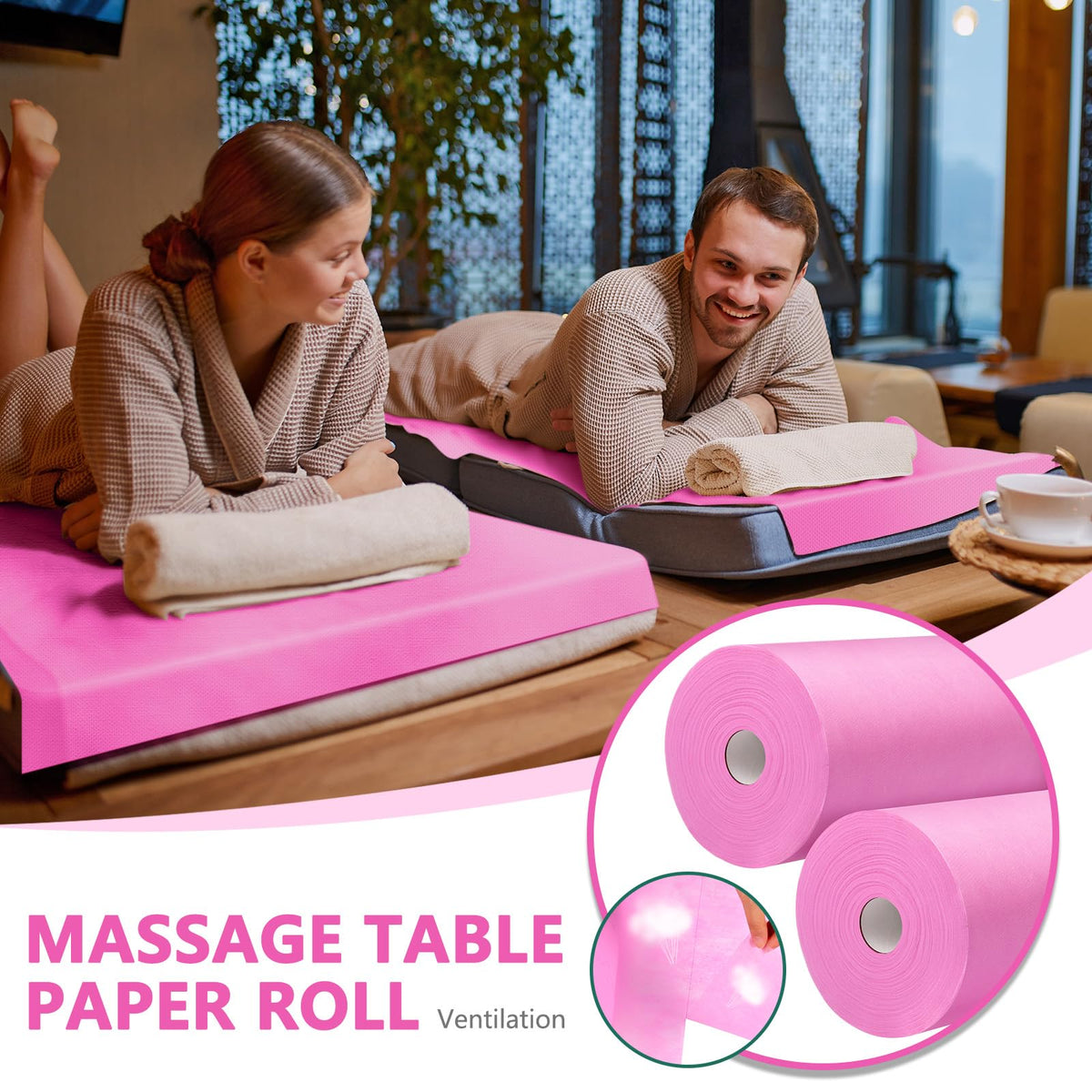 2 Rolls Disposable Massage Table Sheets (2 Count)
