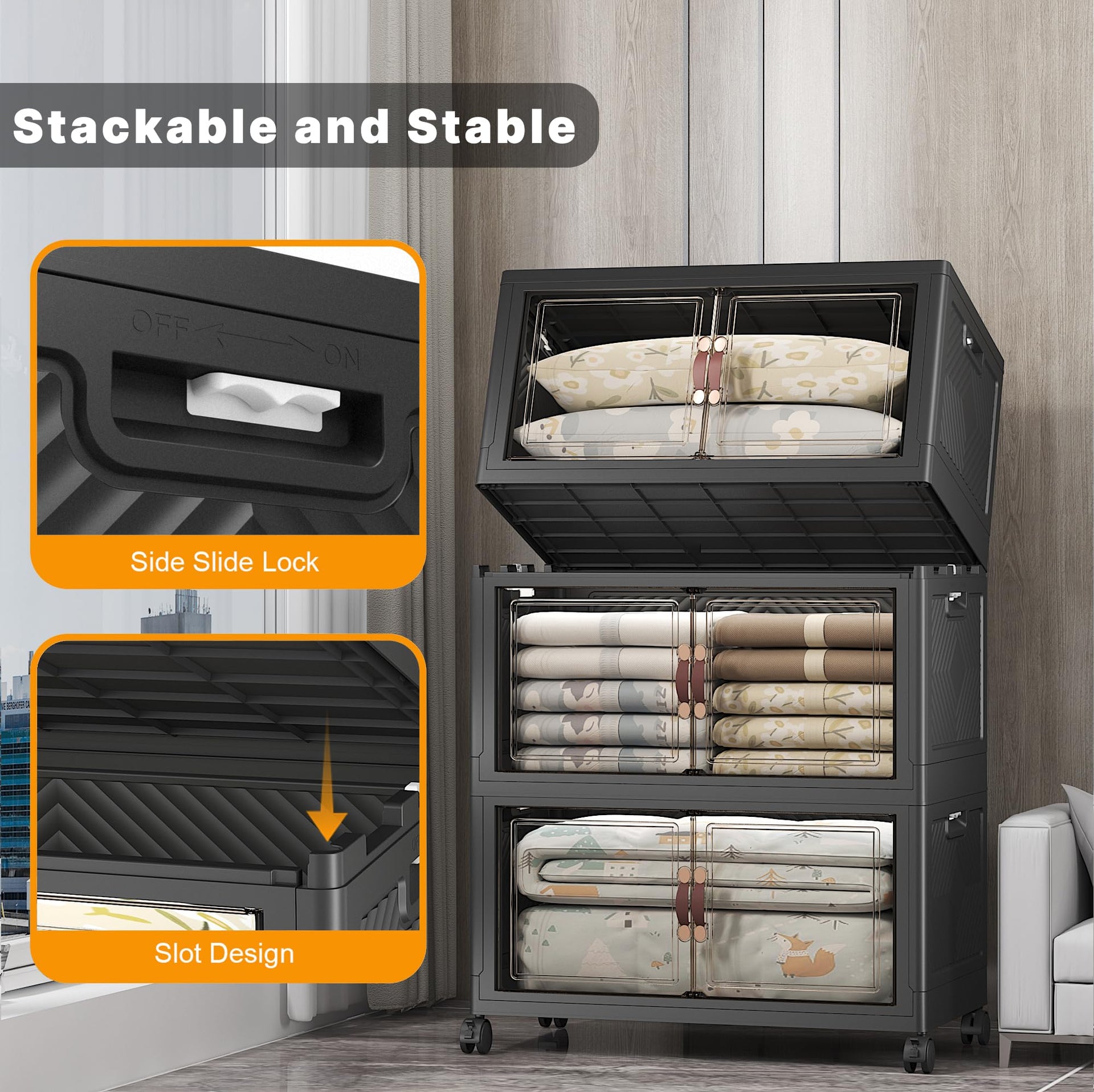 Stackable Storage Bins (6 Count)